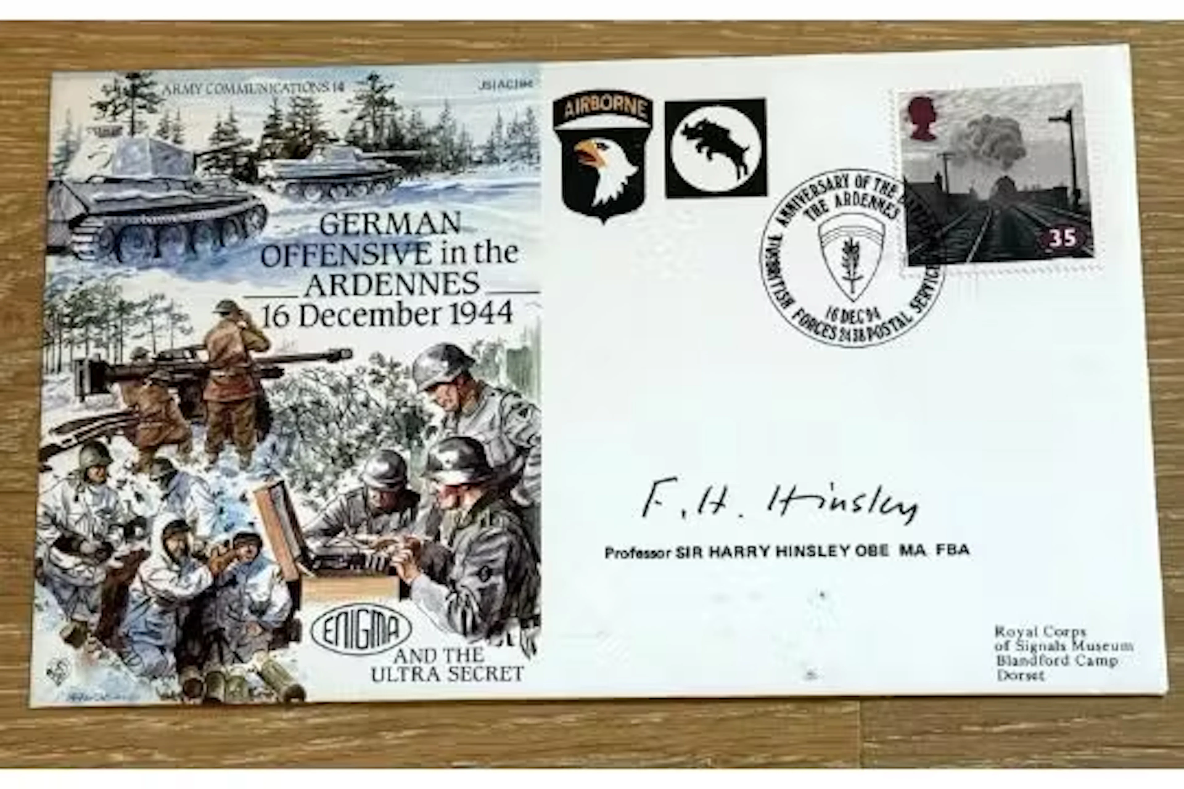WW2 Enigma Decoder Bletchley Park Harry Hinsley Signed Army Communications