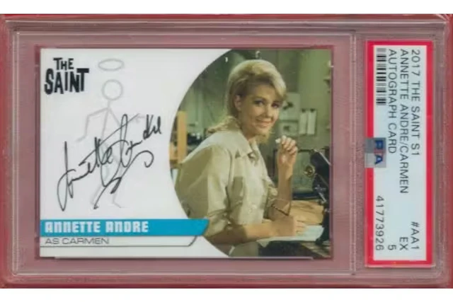 Annette Andre (Carmen in The Saint) Signed Official PSA Trading Card