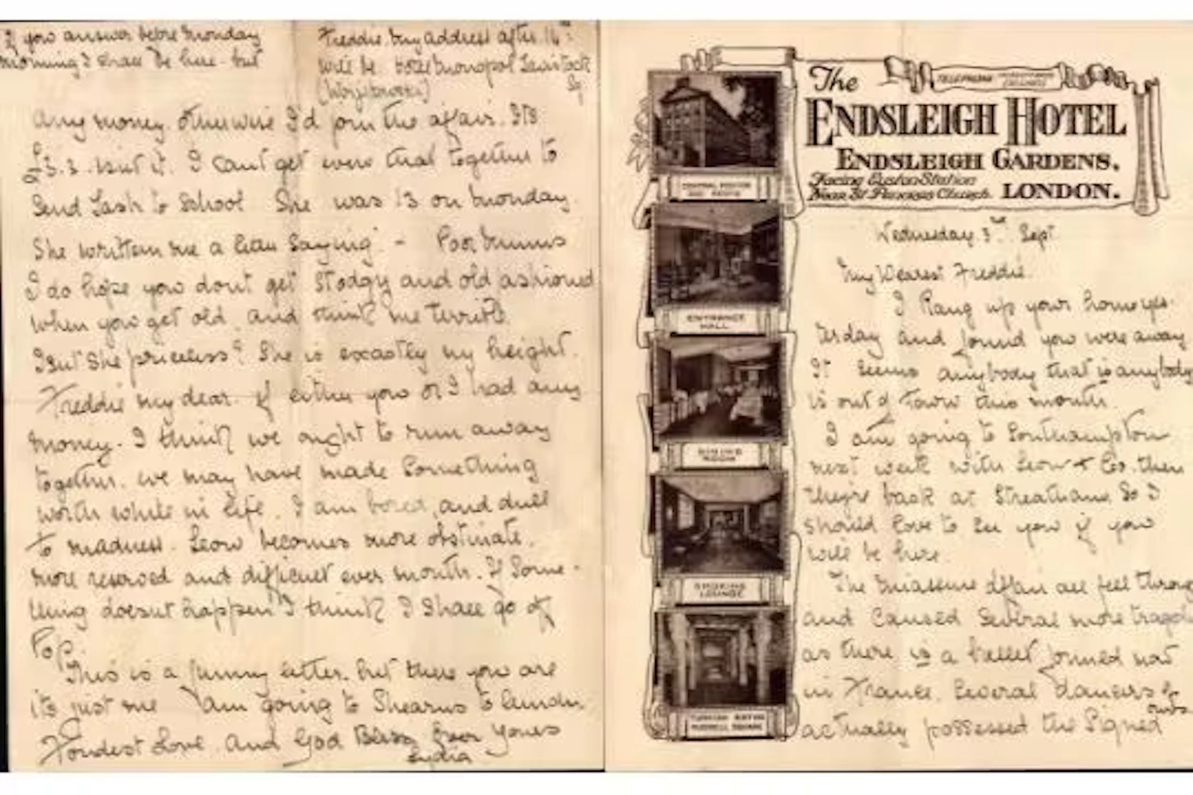 Lydia Sokolova two sided ALS to Sir Frederick Ashton. Ballet dancer.