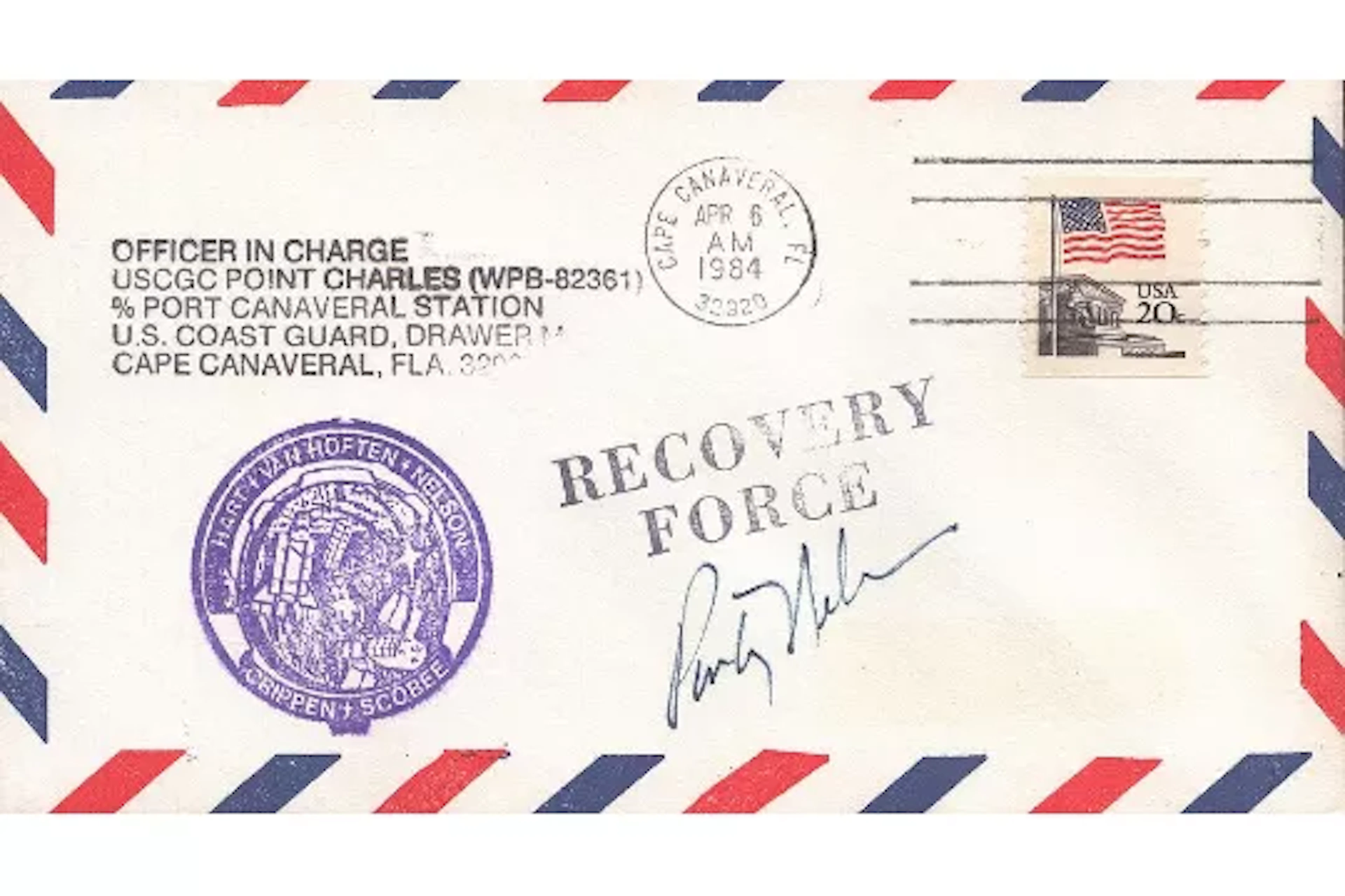 Astronaut George Pinky Nelson signed commemorative NASA space cover