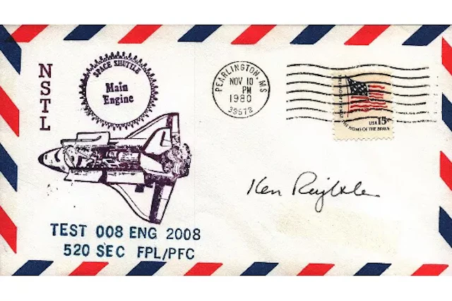 Astronaut Kenneth S. Reightler Jr. signed NSTL Space Shuttle Main