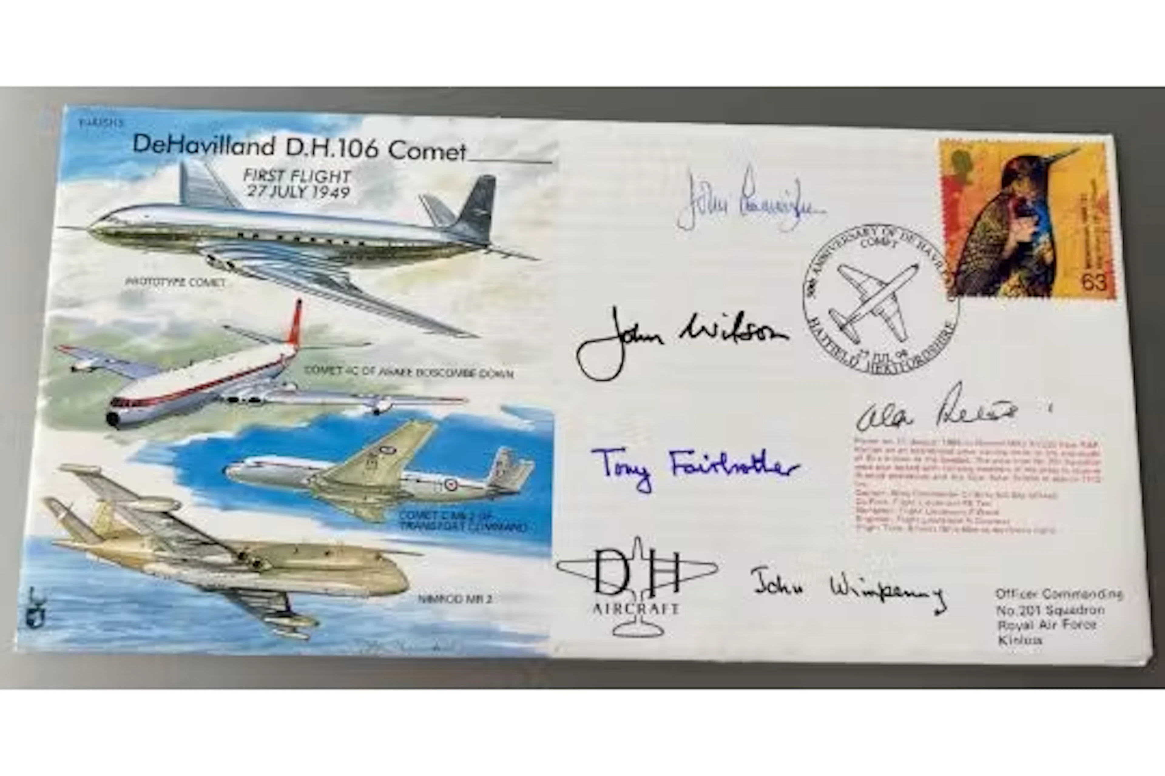 Experimental Jet Aircraft Cover rare multiple signed De Havilland