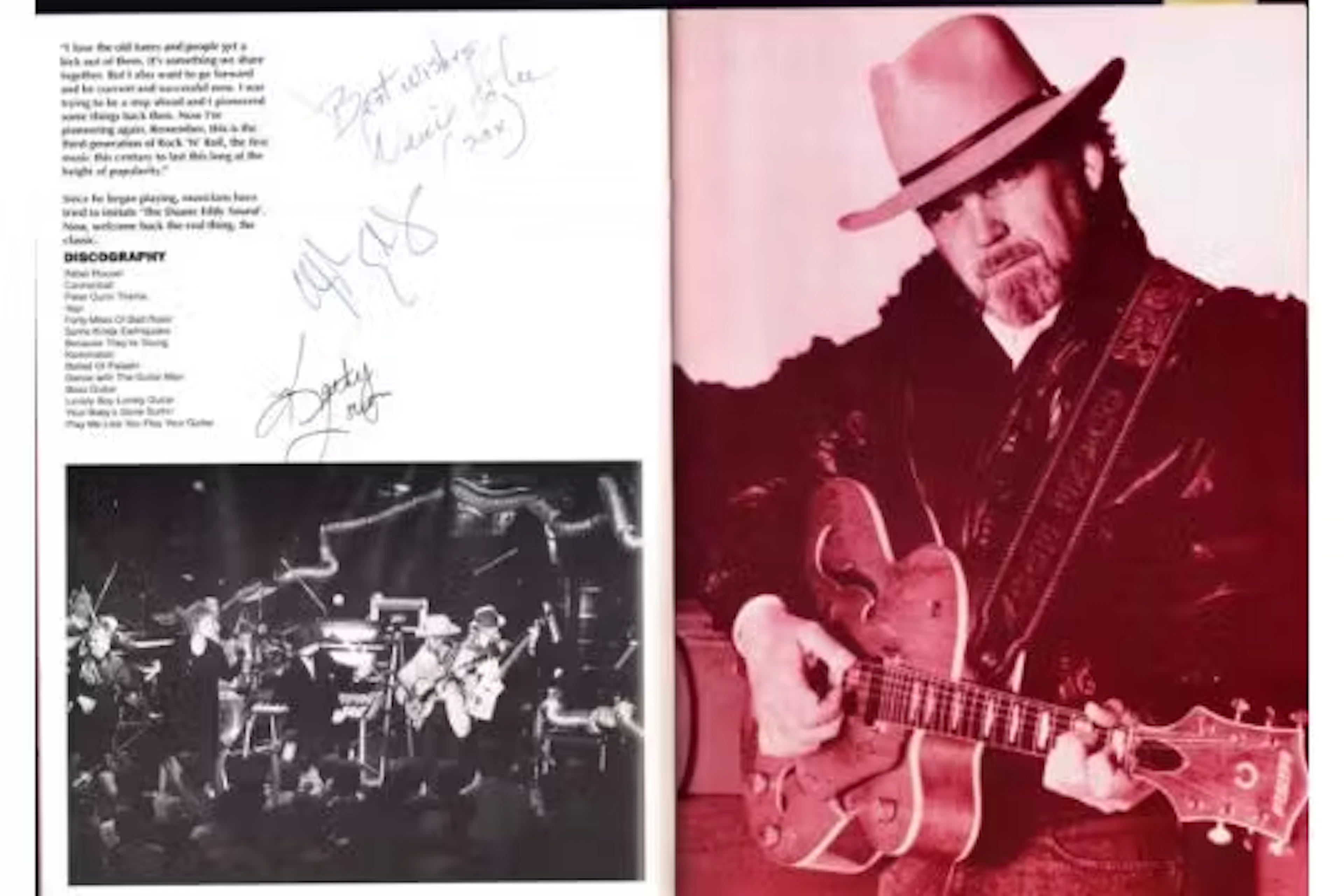 SOLID SILVER SIXTIES 1990 Tour Programme signed inside by Duane Eddy