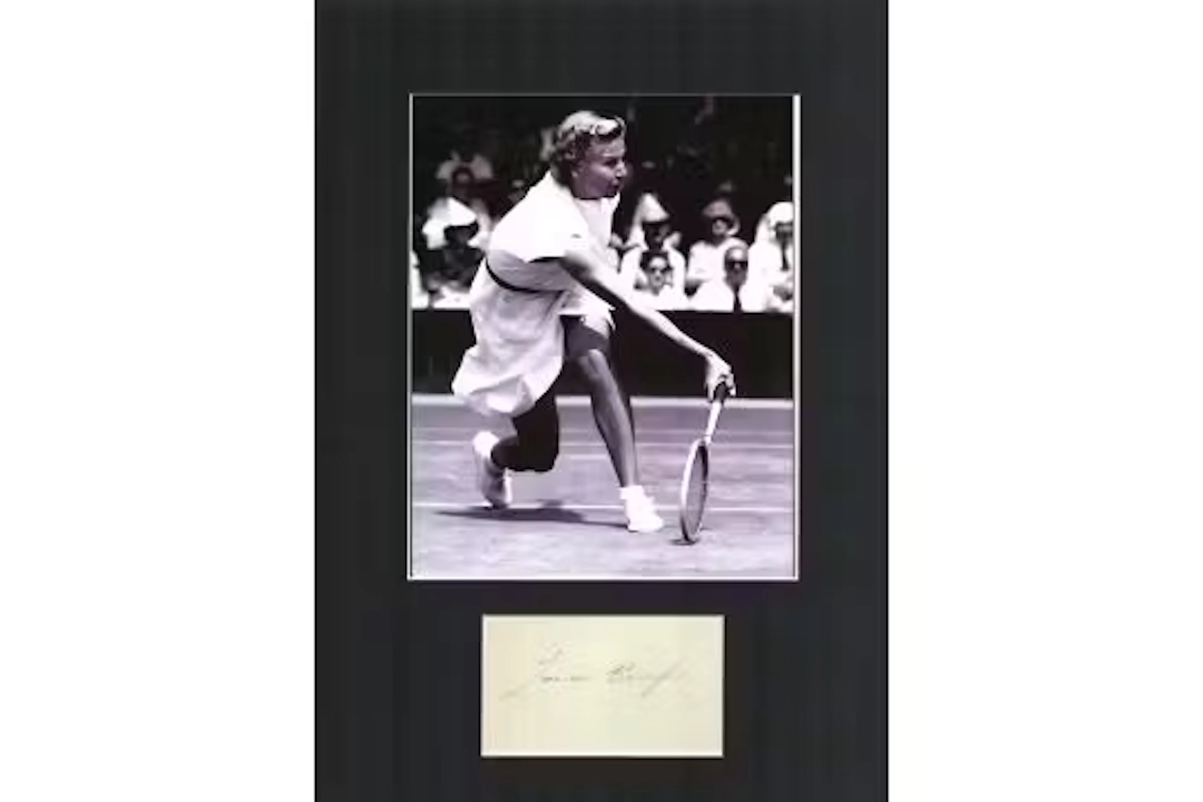 Louise Brough 16x12inch mounted signature piece includes signed album