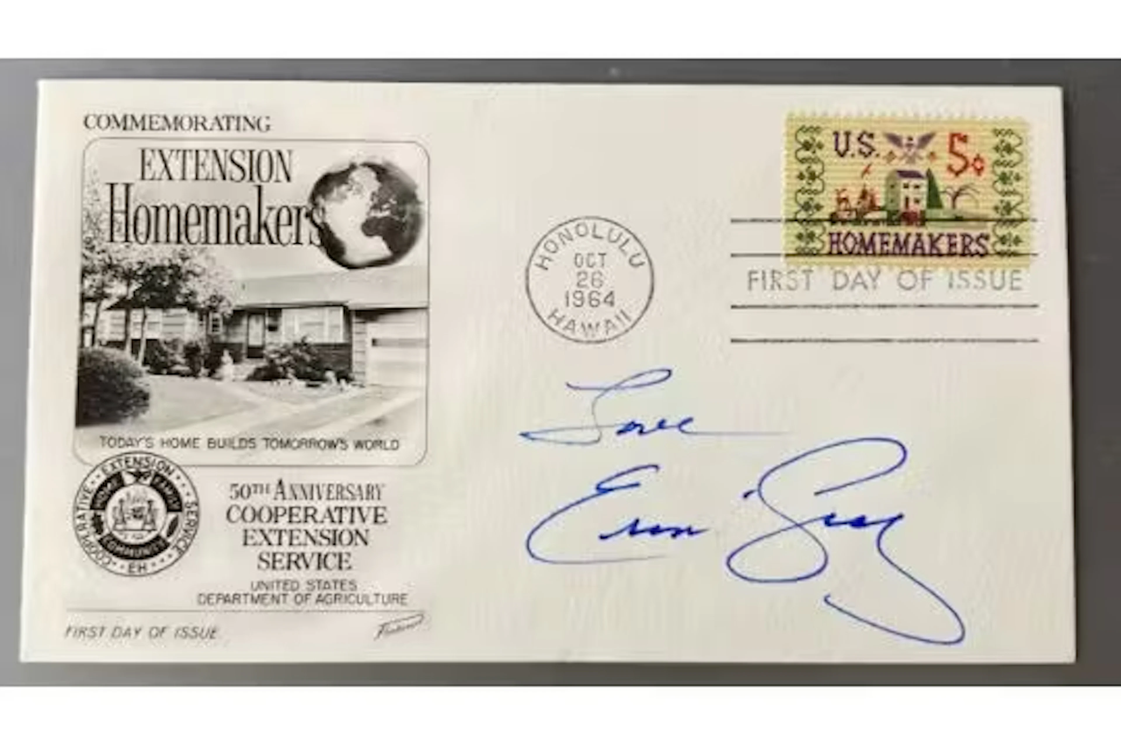 Buck Rogers actress Erin Grey signed 1964 US FDC with Honolulu CDS