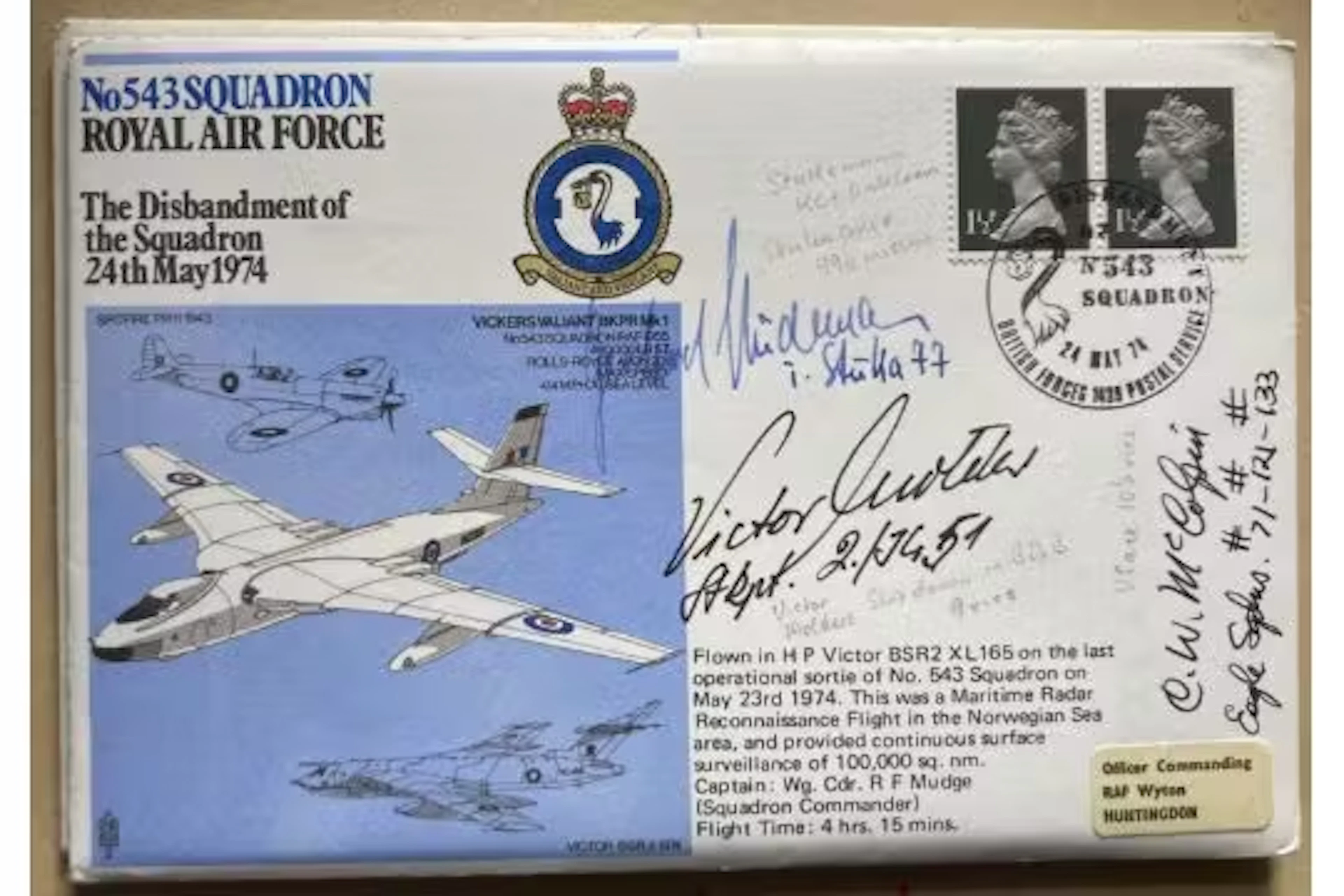 WW2 Luftwaffe aces Molders, Studemann multiple signed 543 sqn RAF
