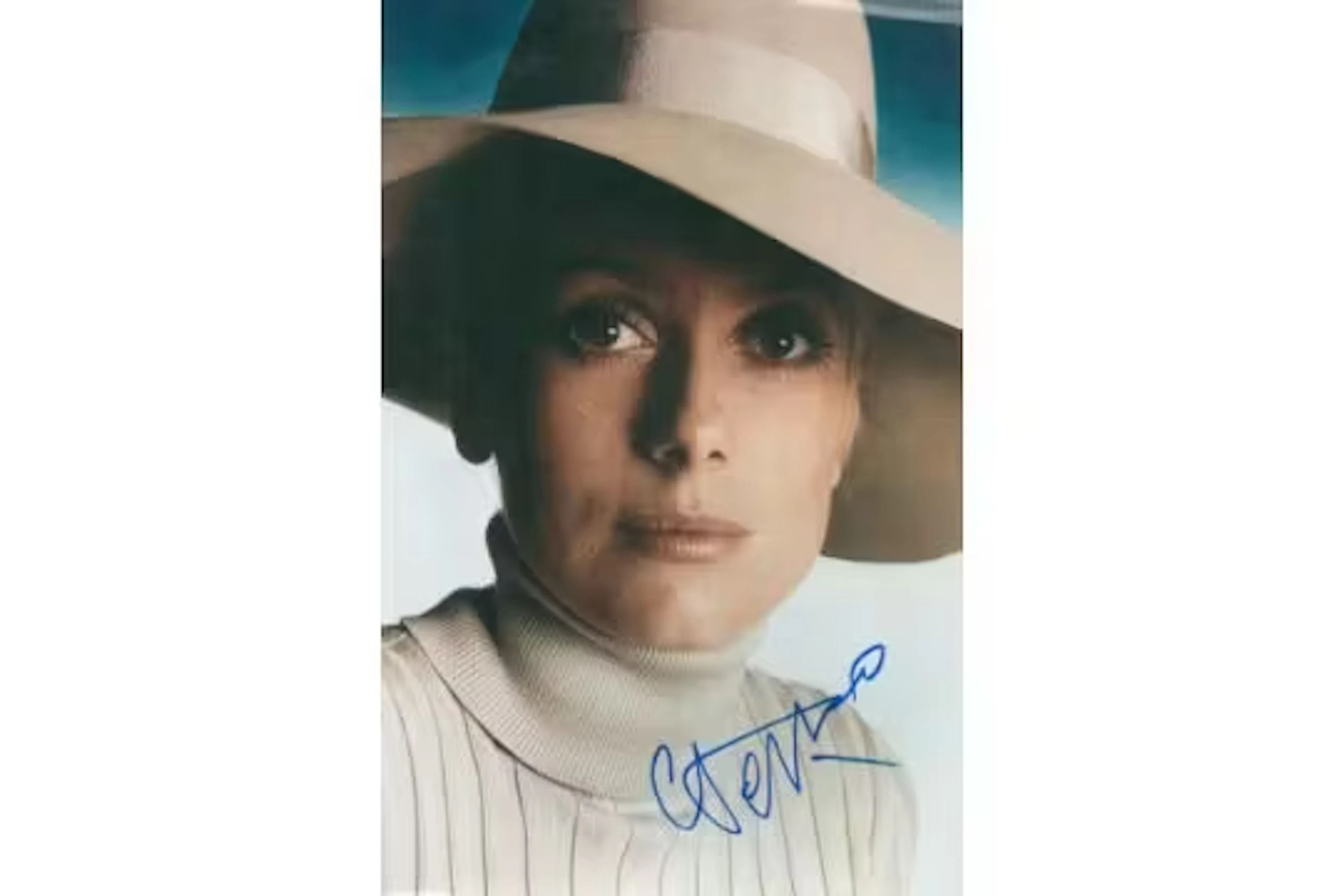 Catherine Deneuve signed 12x8inch colour photo.. Good condition. All