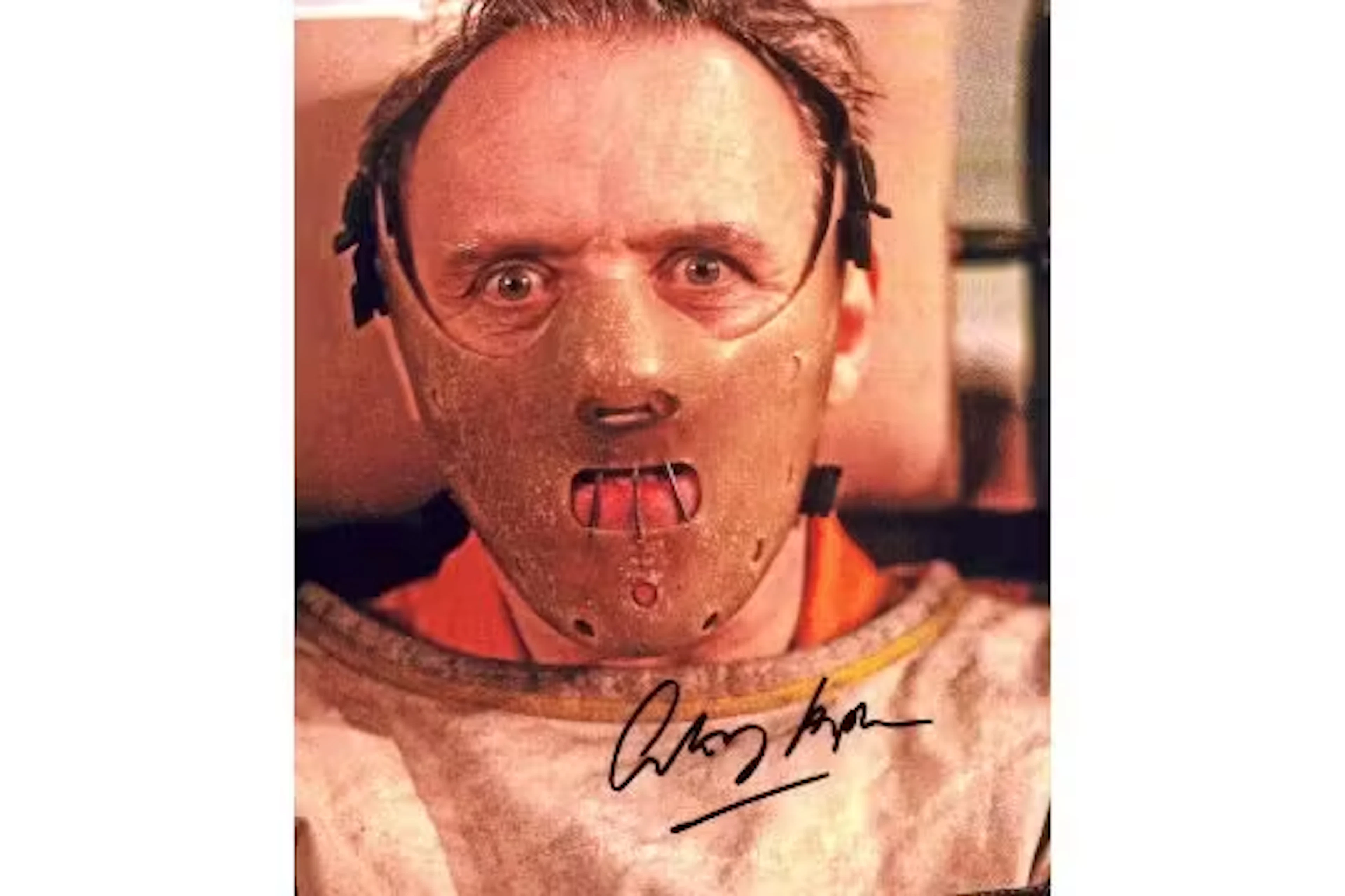 Anthony Hopkins signed Silence of the Lamb colour photo. Good condition.