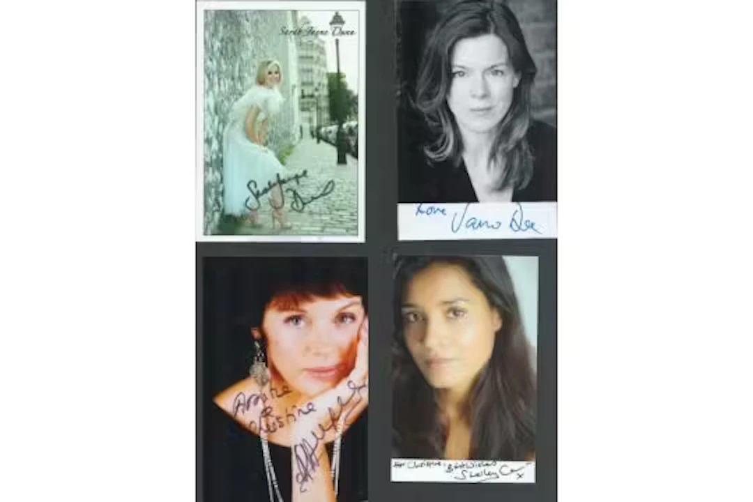 TV/film signed collection. Includes Janie Dee, Shelley Conn, Sarah