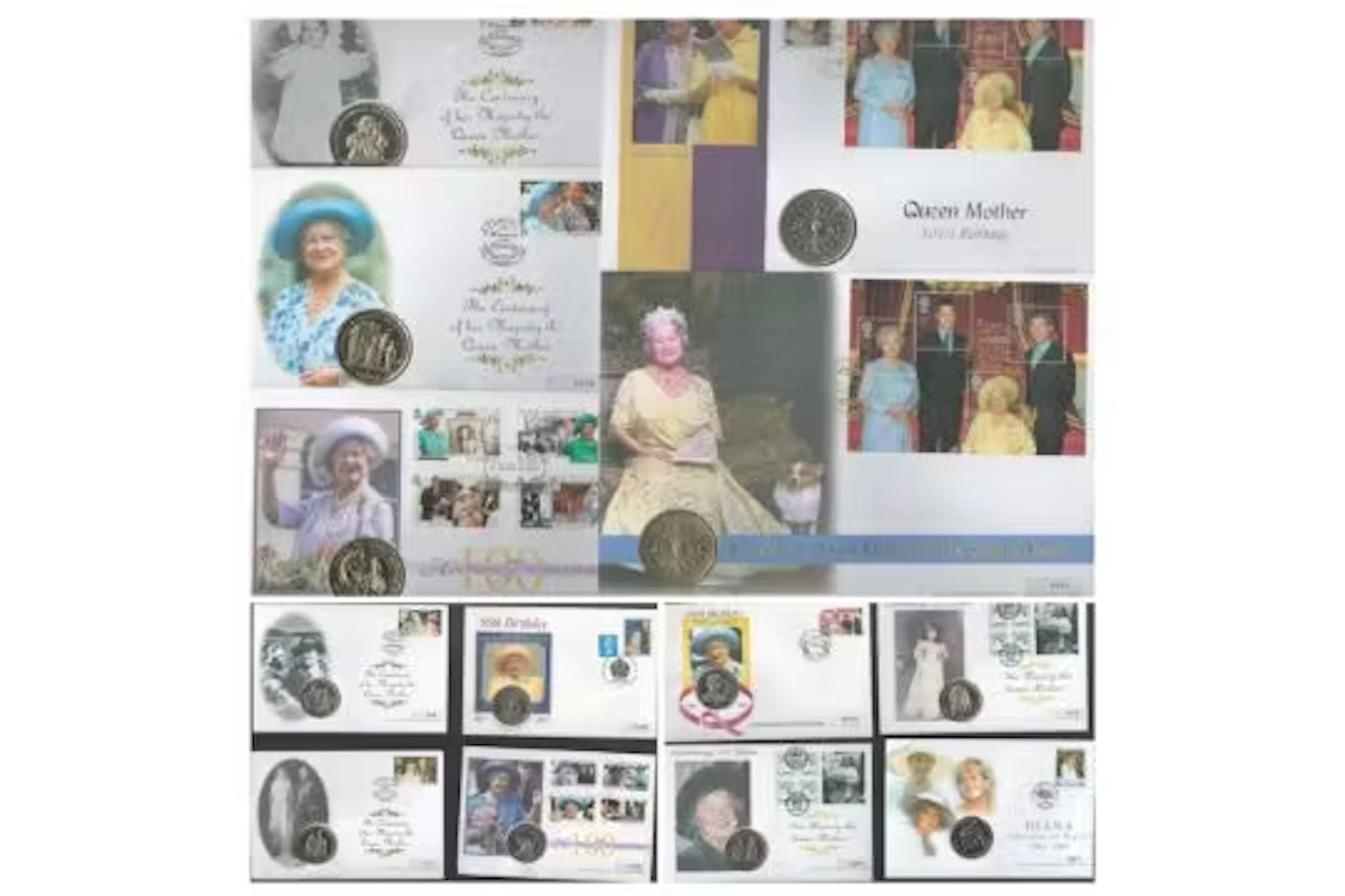 Her Majesty Queen Elizabeth the Queen Mother and Diana Princess of