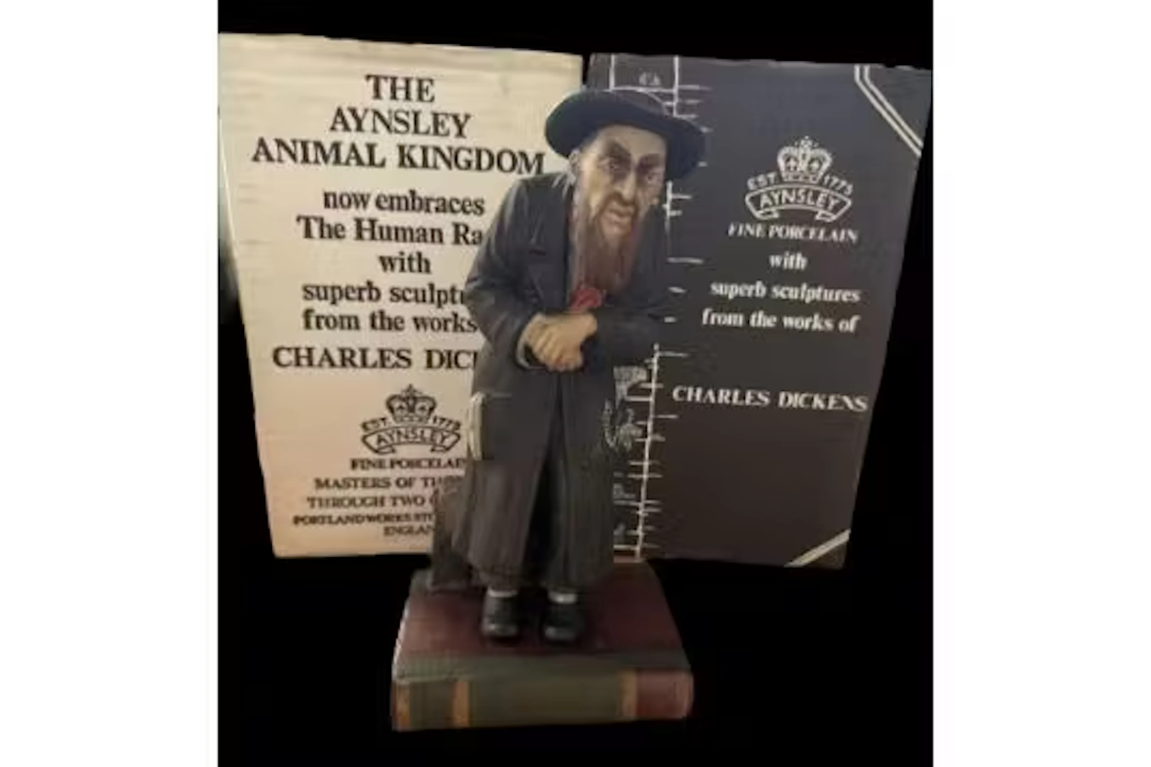 Aynsley porcelain Fagin Charles Dickens figurine. In original box