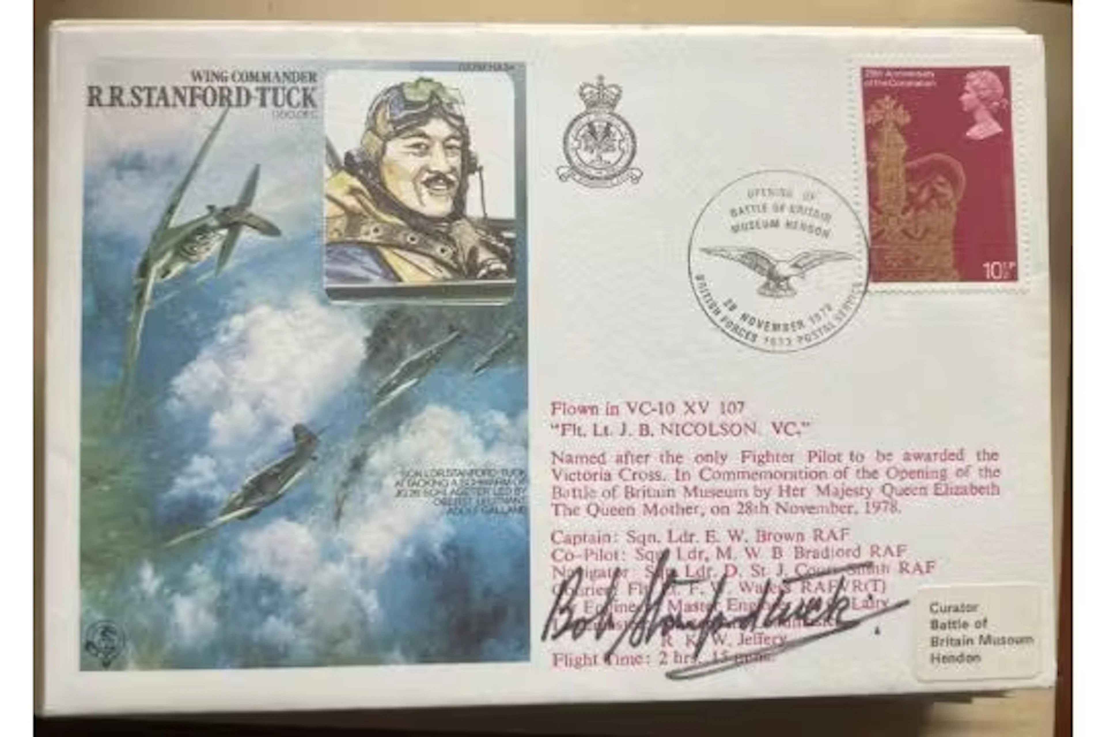 WW2 Battle of Britain ace Robert Stanford Tuck DSO DFC signed on his