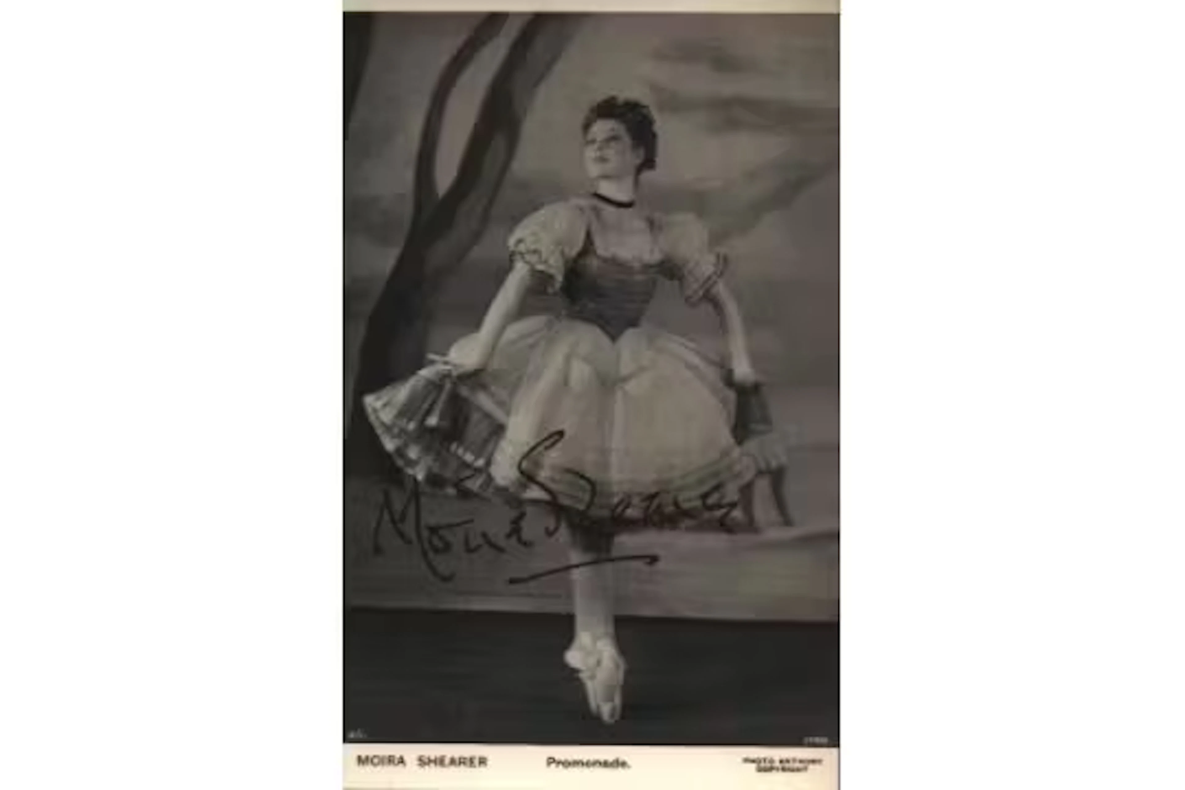 Moira Shearer signed 6x4inch Promenade vintage black and white photo.
