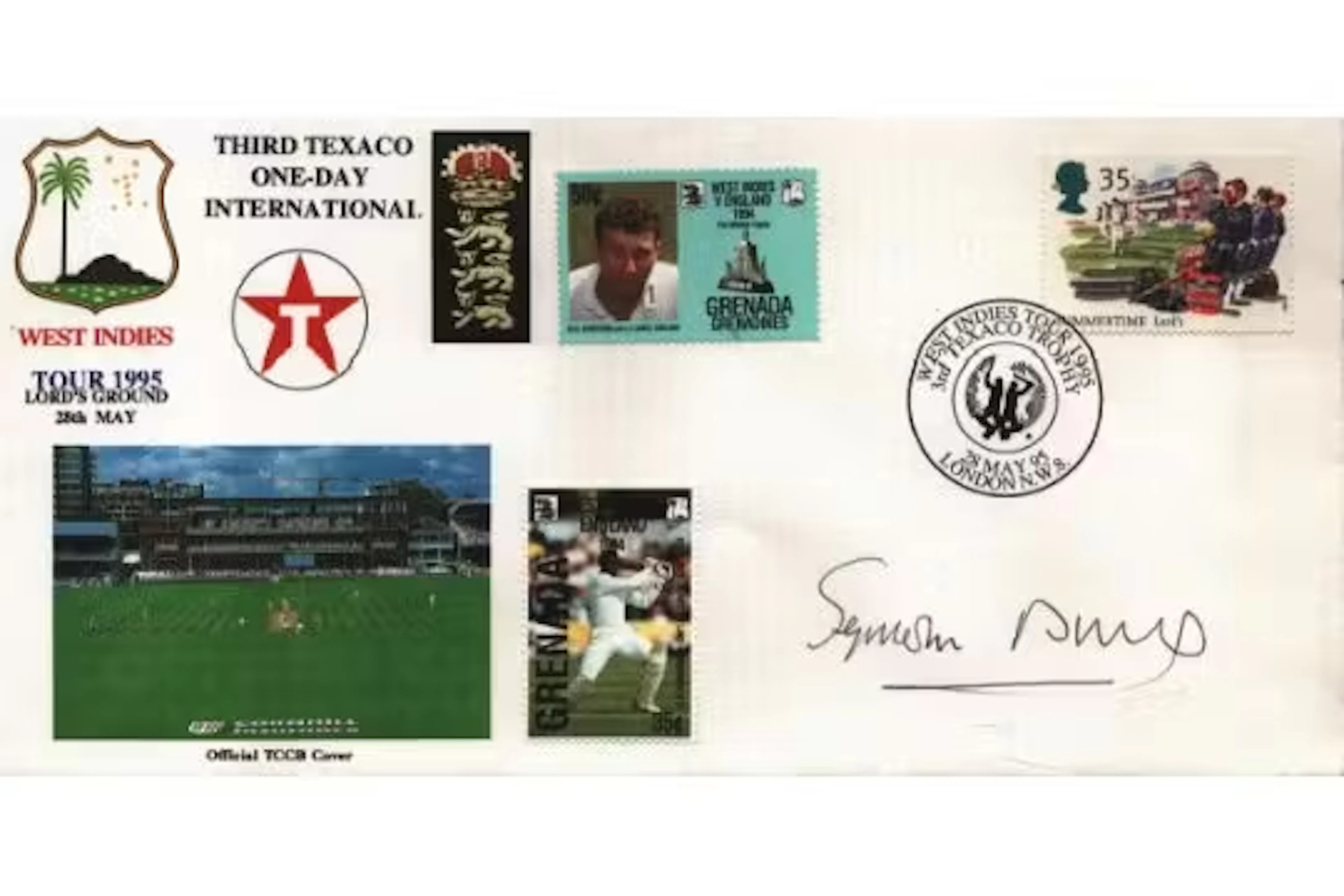 Cricket Seymour Nurse signed Third Texaco One Day International West