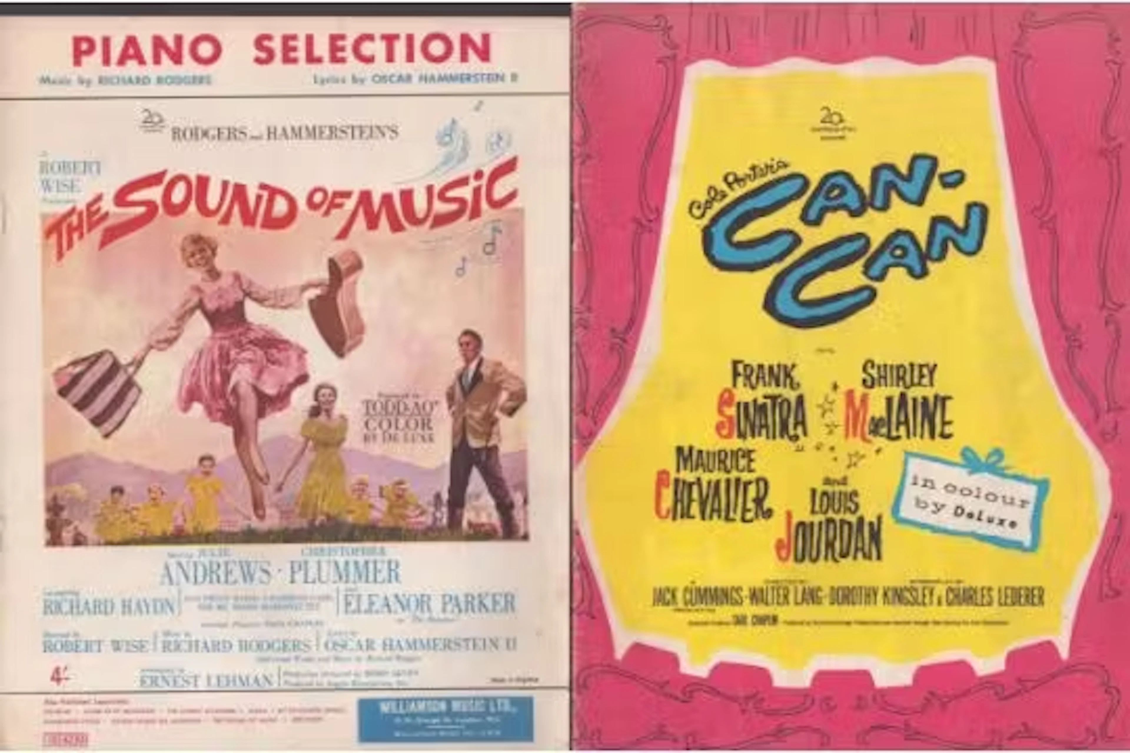Vintage programmes/music score The Sound of Music piano selection