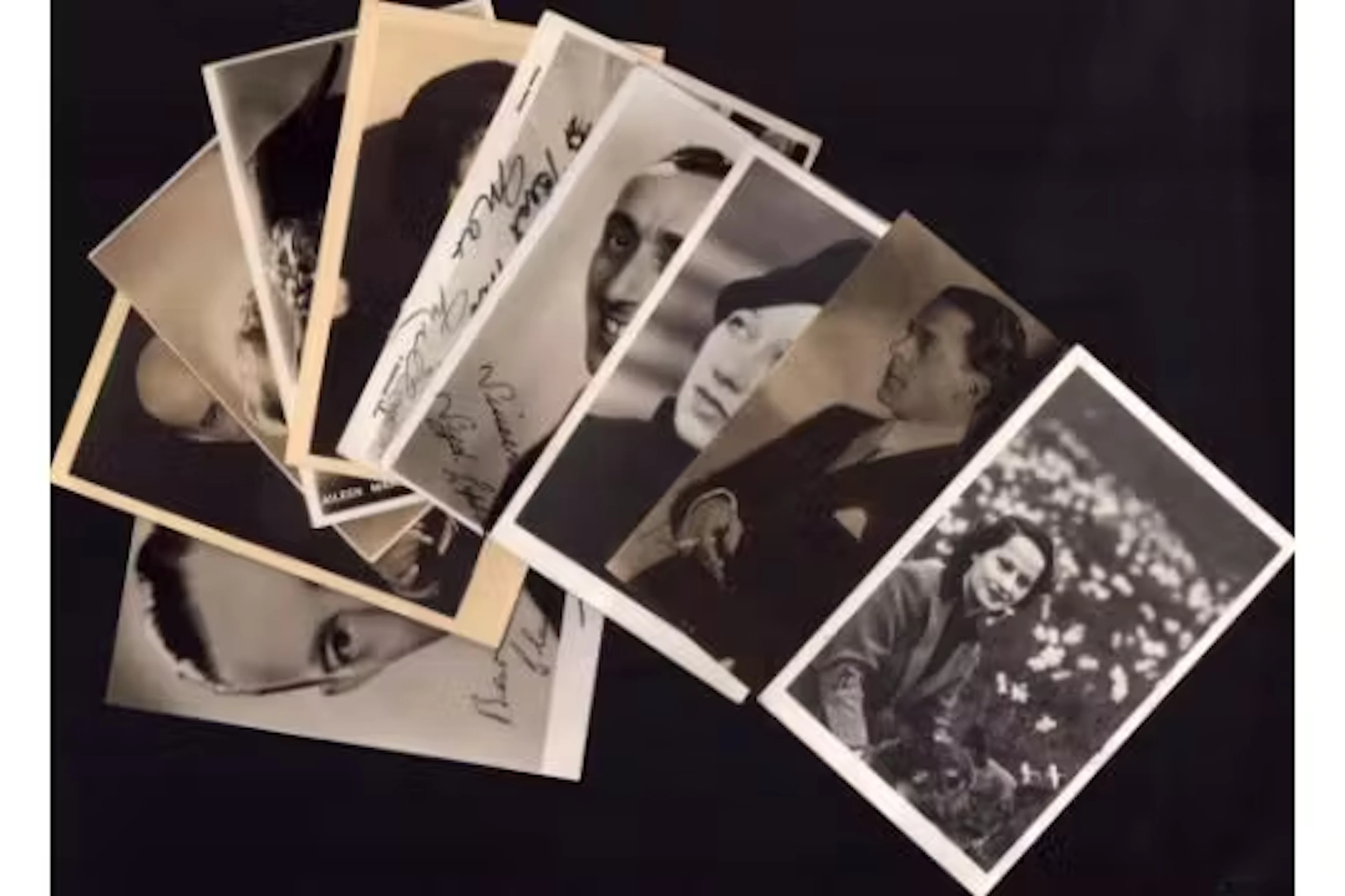 Vintage Entertainment collection 10, signed 6x4inch photos includes