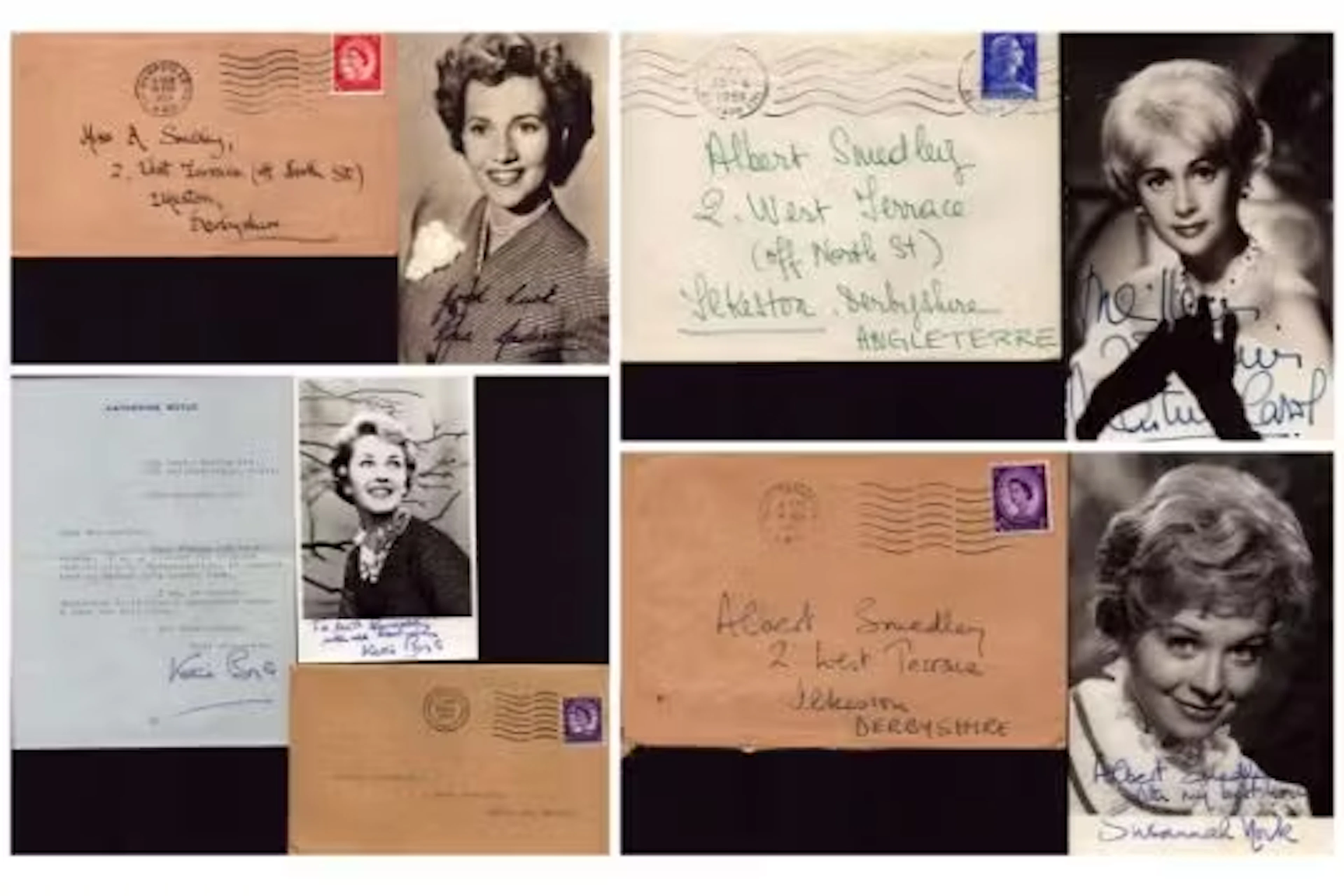 TV/FILM Collection of 4 signed vintage 6x4 inch Approx black & white