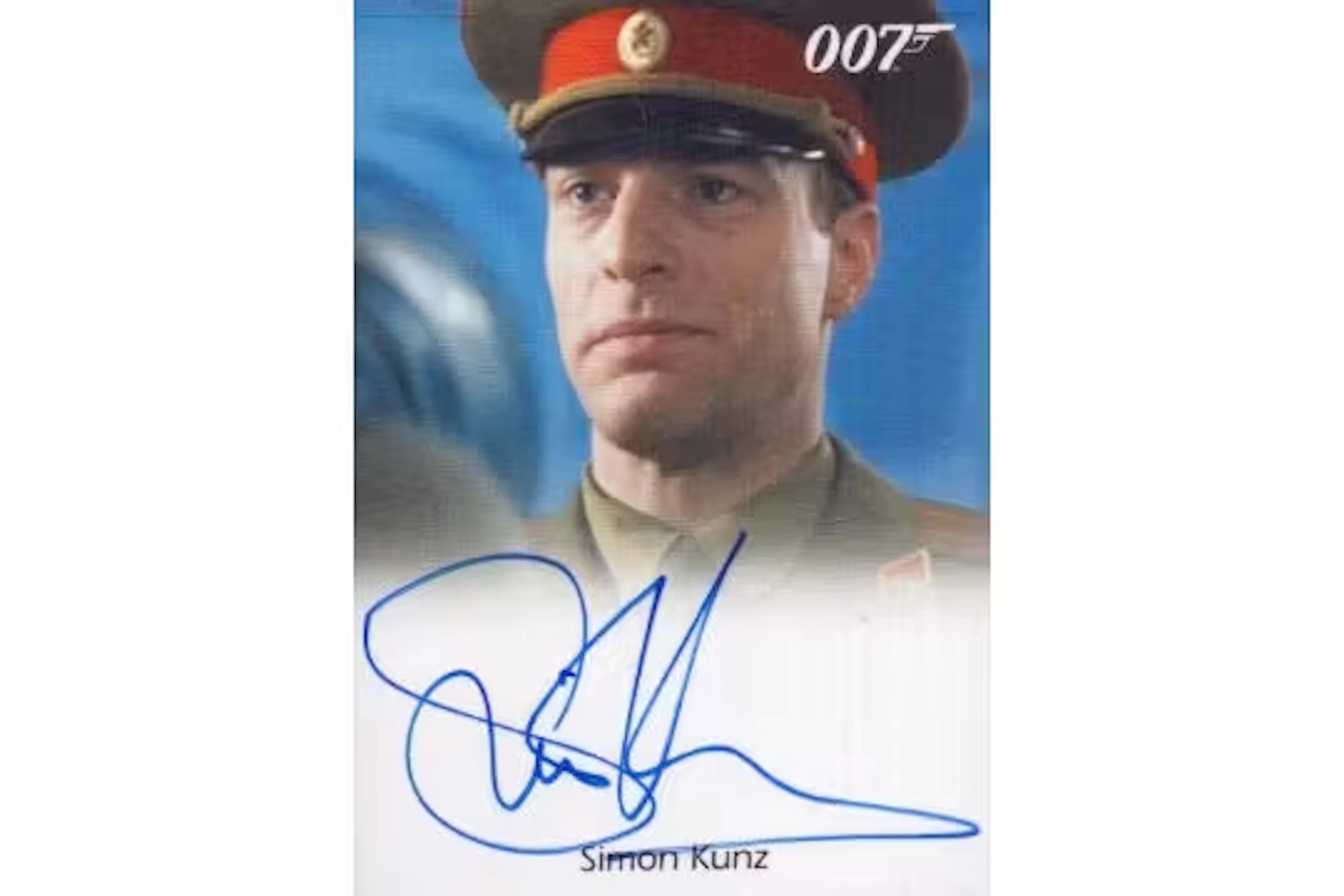 Simon Kunz signed 3x2inch Golden Eye (James Bond) photo card. Good