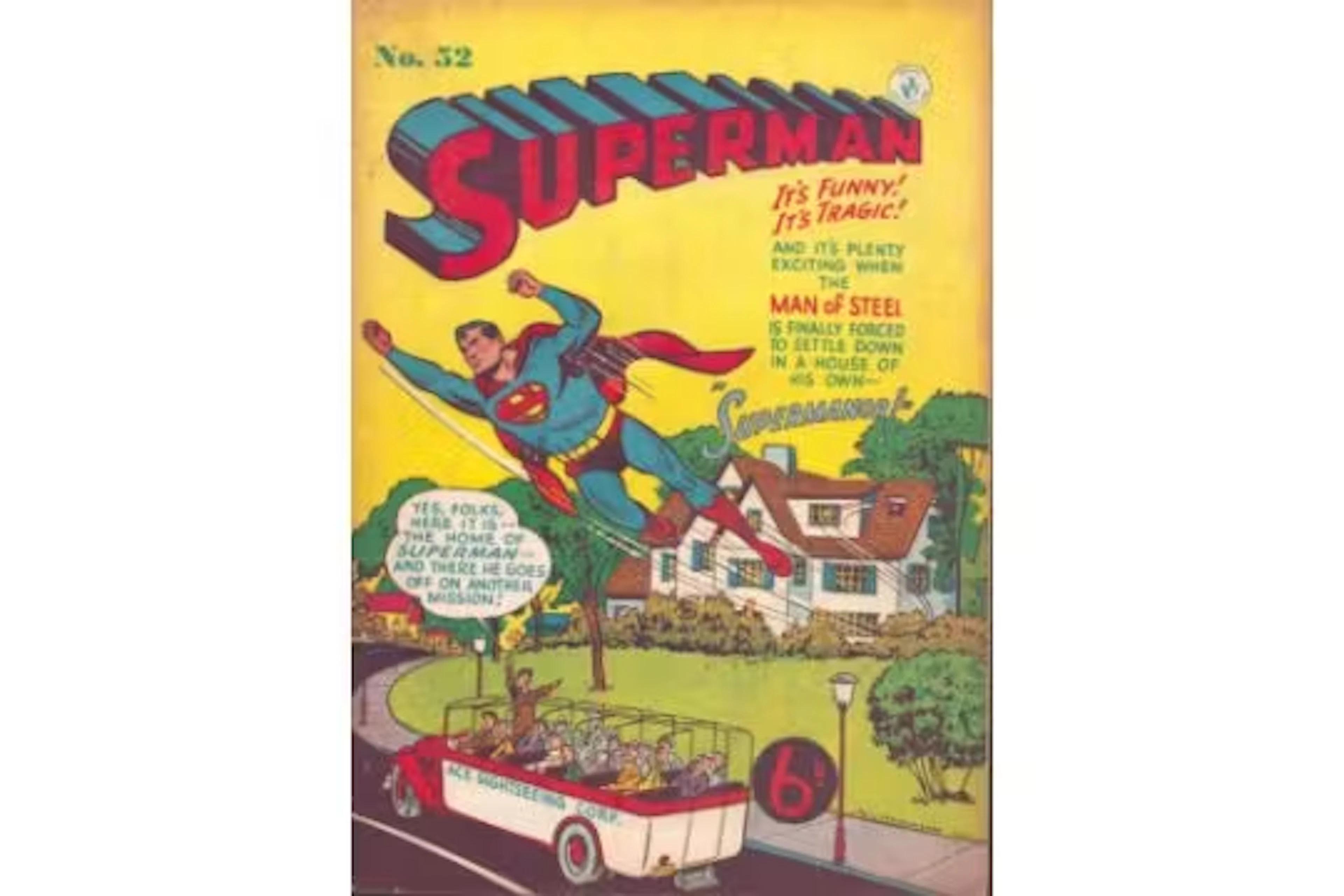 Australian vintage SUPERMAN No. 52 Atlas comic dating back to the