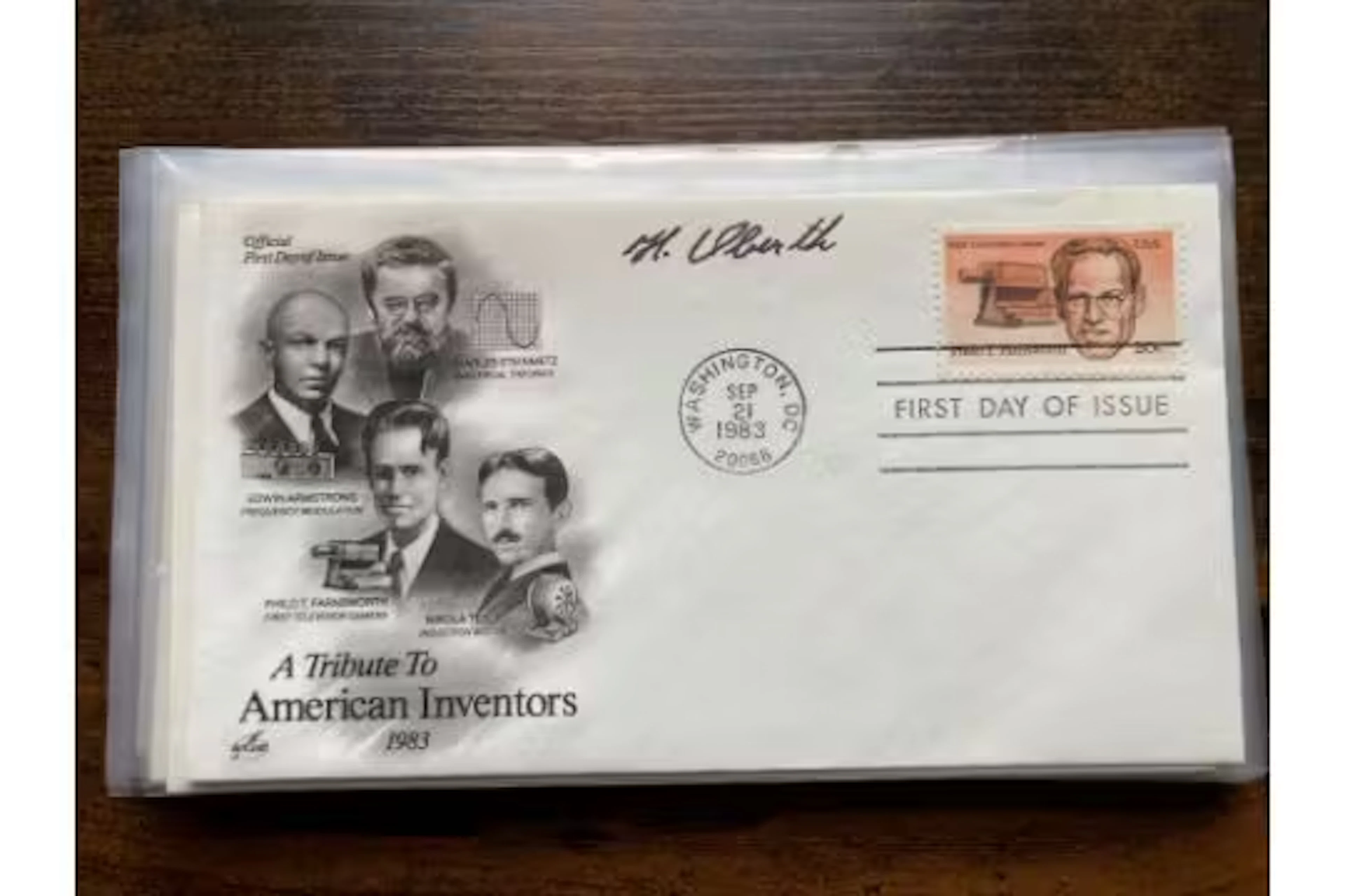 Rocket Pioneer Hermann Oberth signed US Inventors FDC 1983 Washington