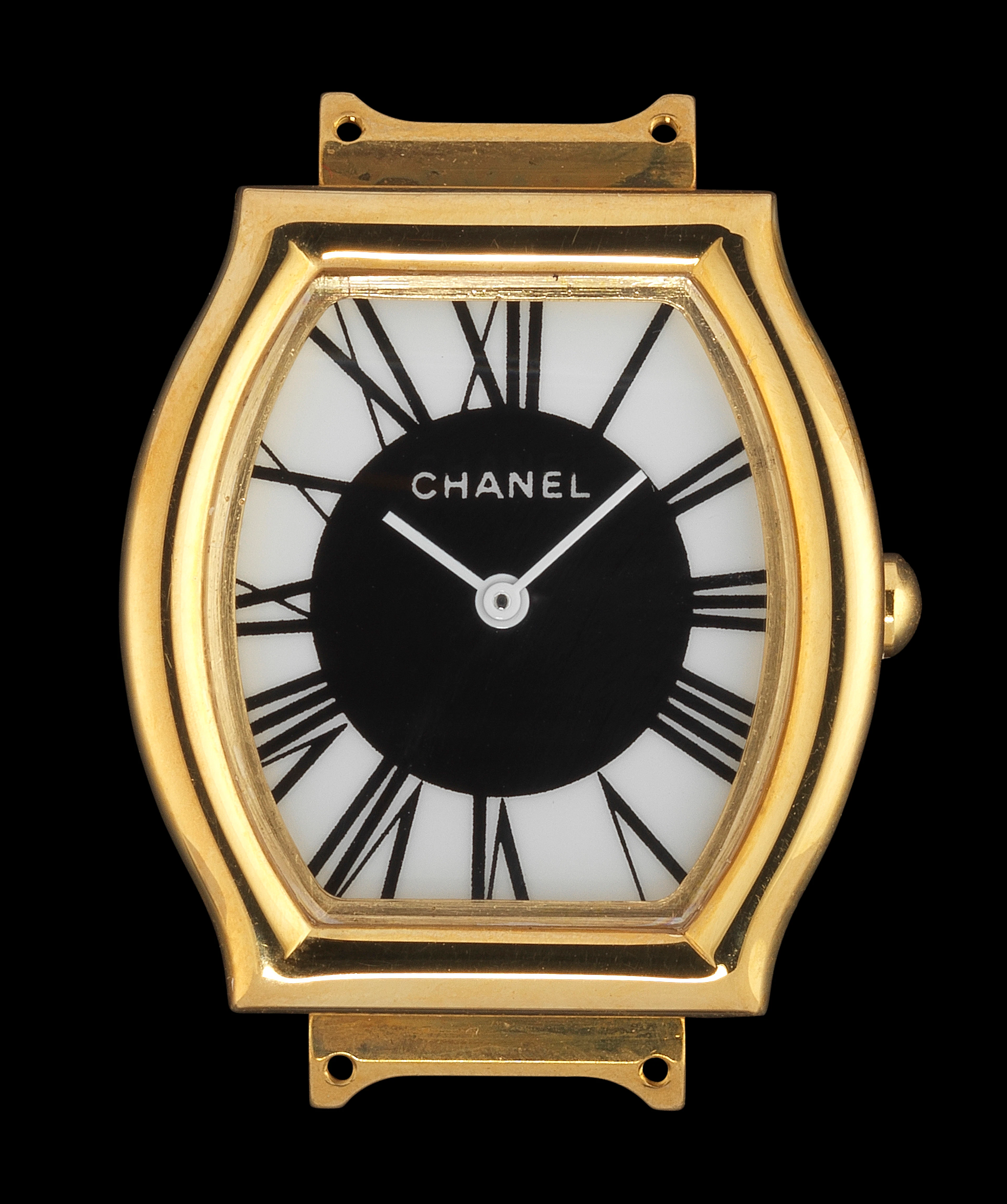Chanel, montre tonneau à quartz