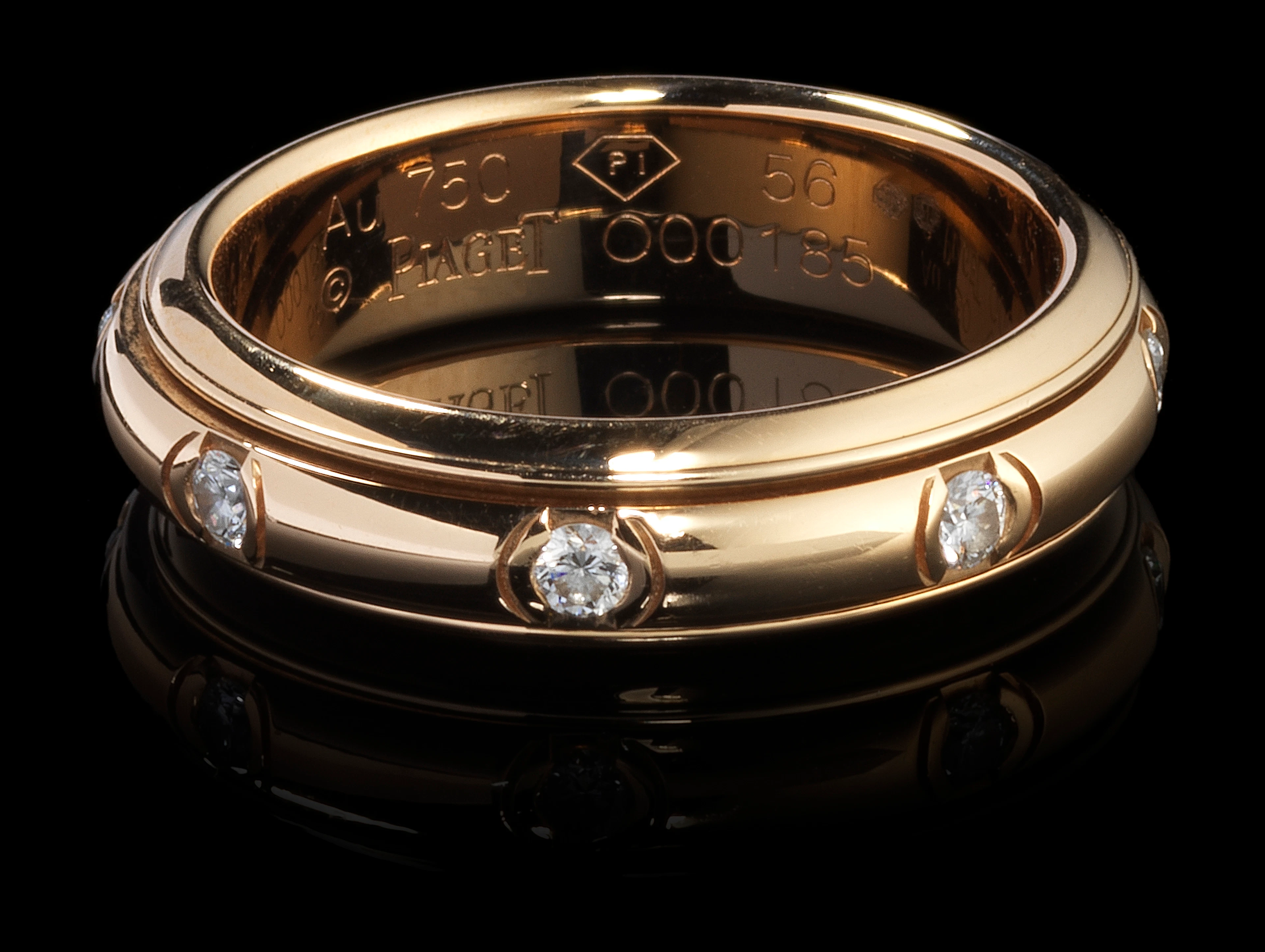 Piaget, Possession, bague à anneau mobile serti de diamants