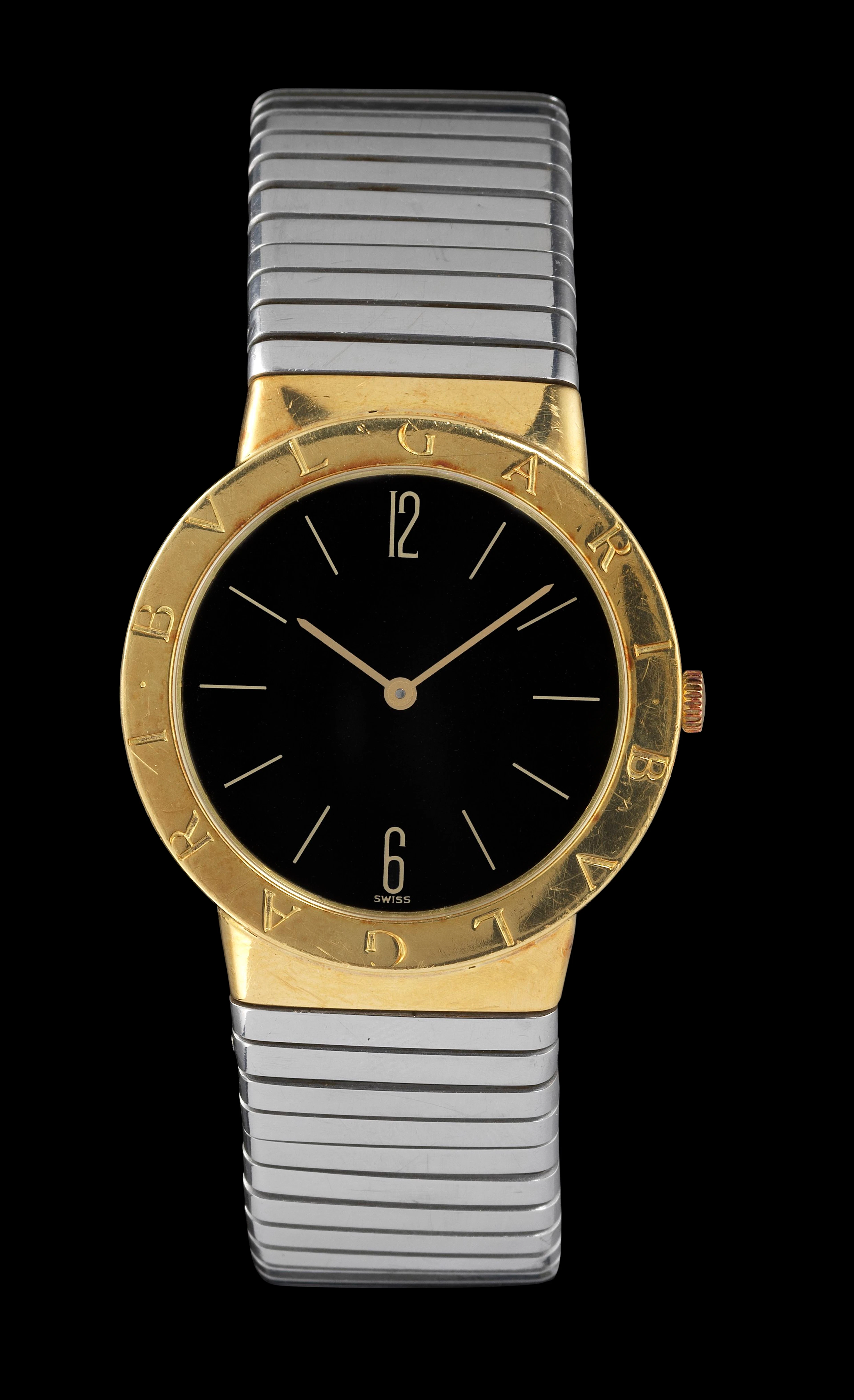 Bulgari, Bulgari Bulgari, montre-bracelet jonc tubogaz ronde à quartz