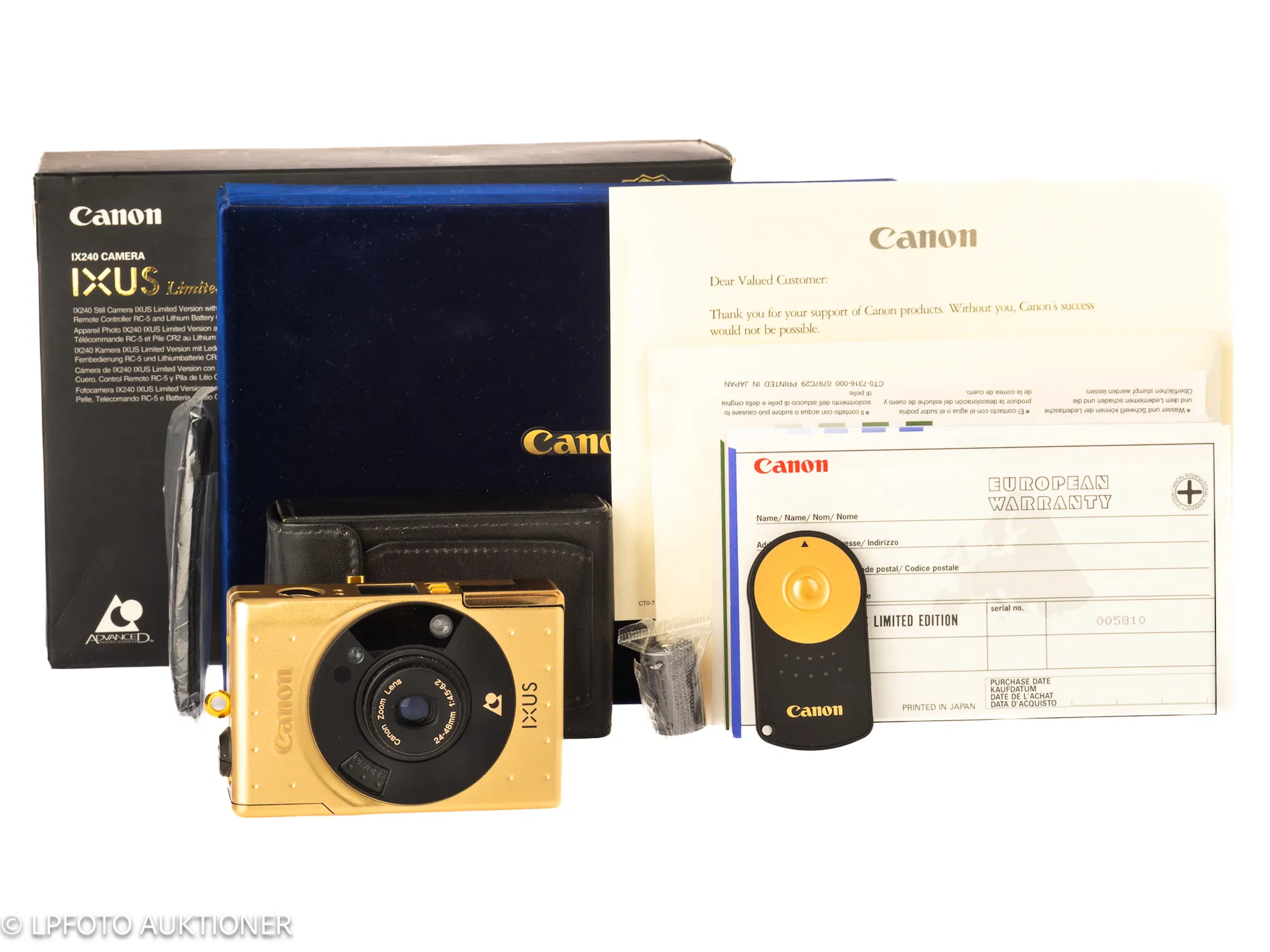 Canon Ixus IX240 60th Anniversary Limited Edition Gold