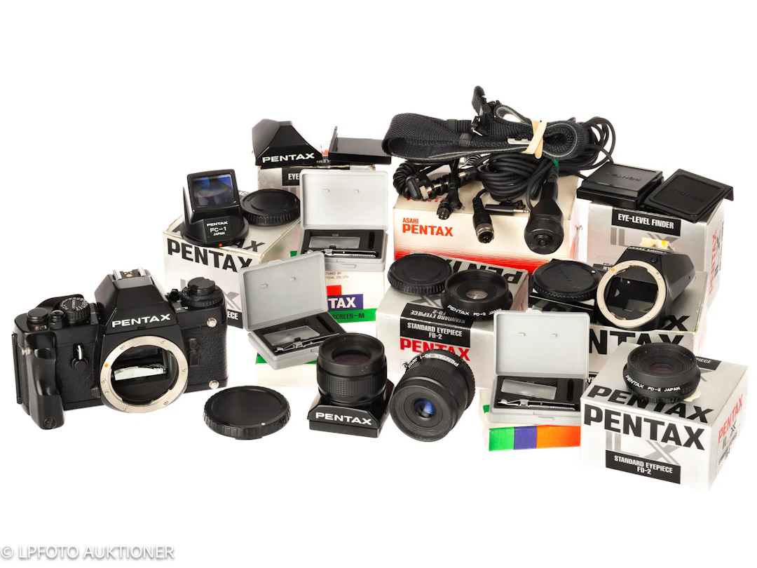 Pentax LX with accessories