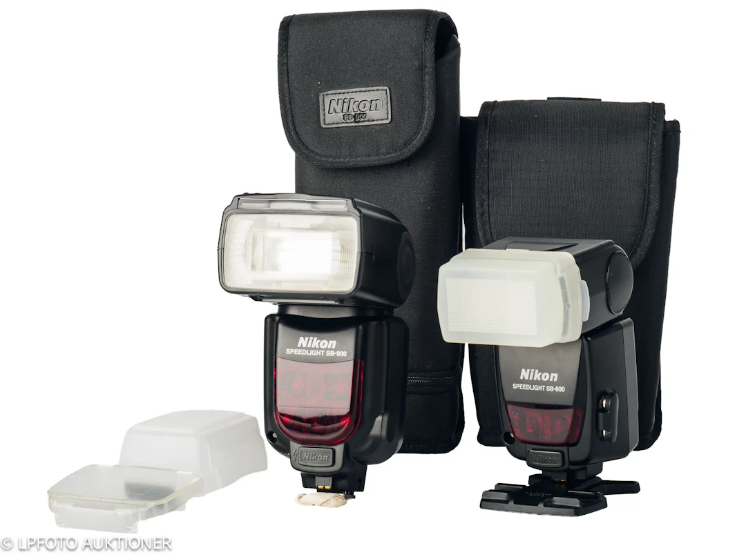 Lot with Nikon Speedlight SB-900 and SB-800
