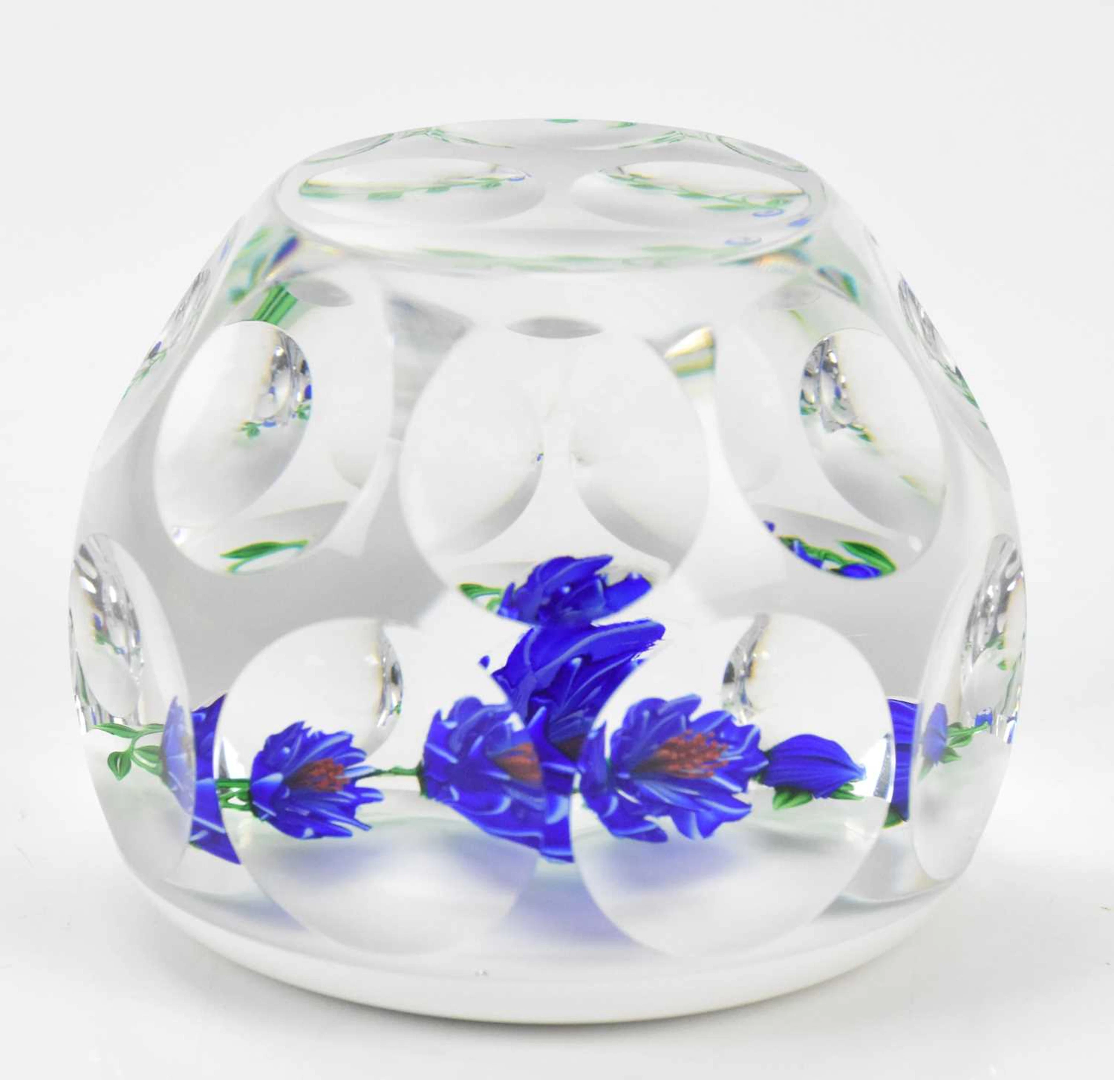 SAINT-LOUIS; a rare faceted and opaque glass paperweight