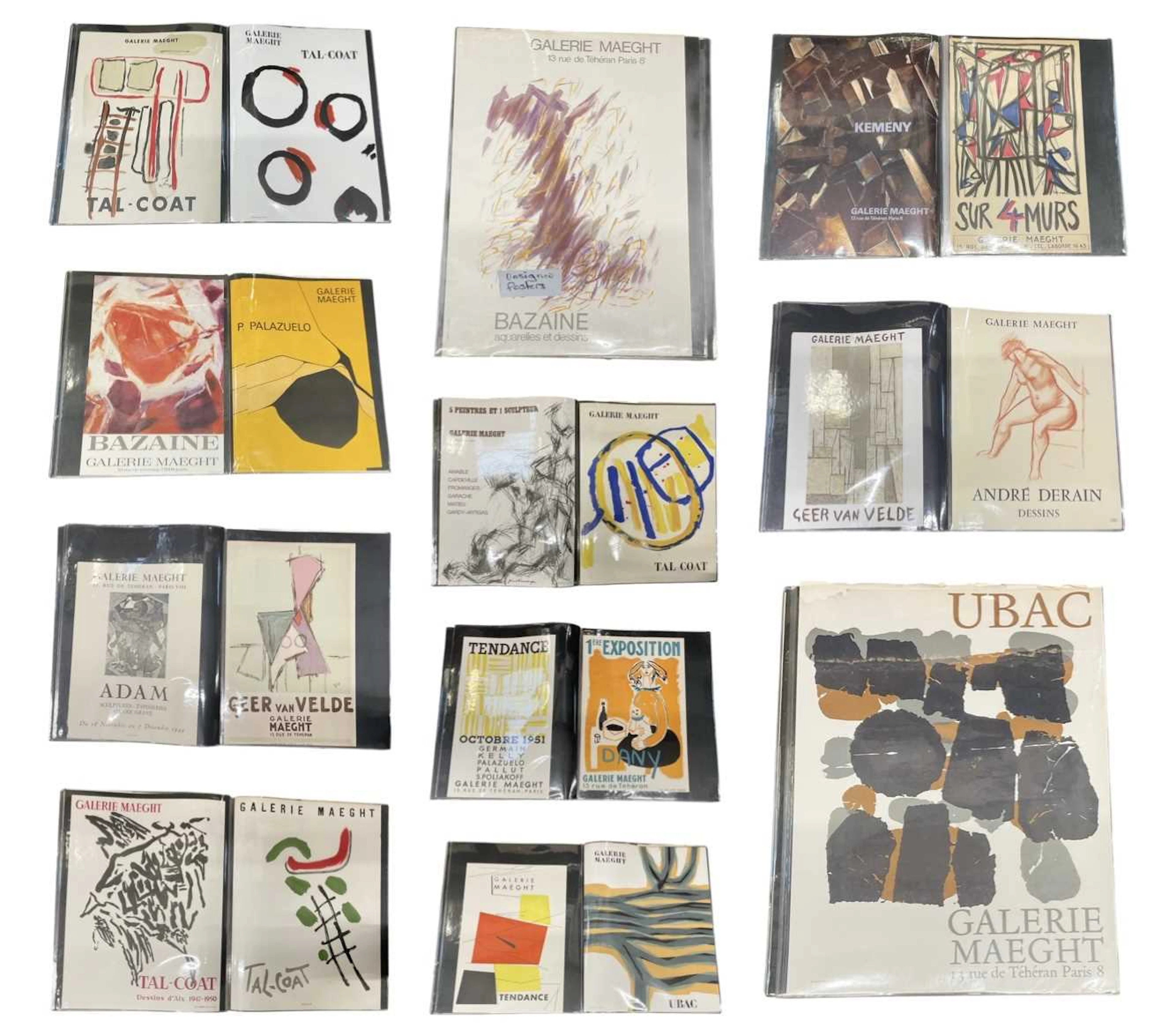 A collection of approximately twenty Galerie Maeght French exhibition posters