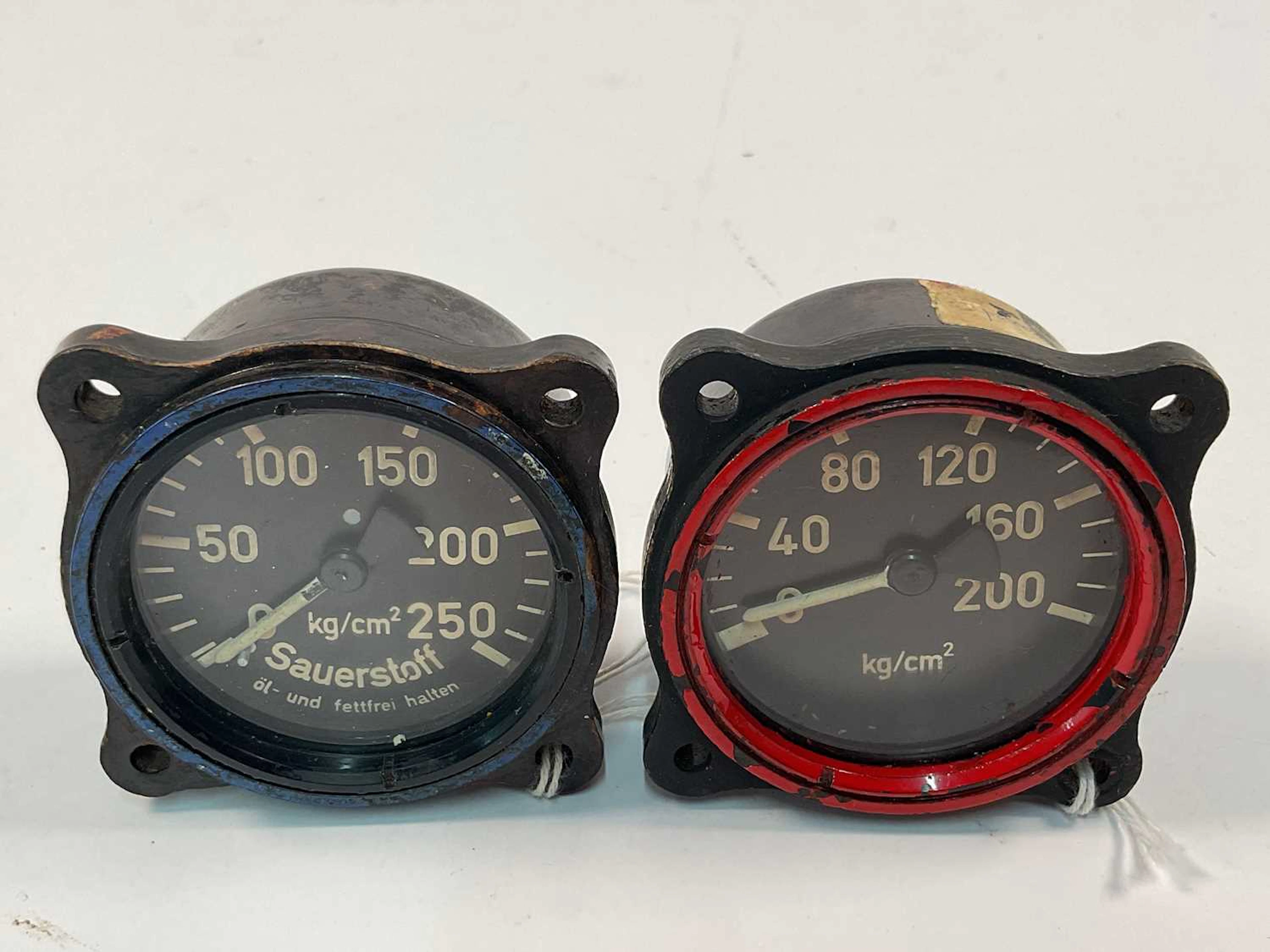 Two WWII German cockpit gauges