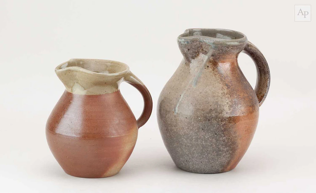 SVEND BAYER (born 1946); a wood fired stoneware baluster jug
