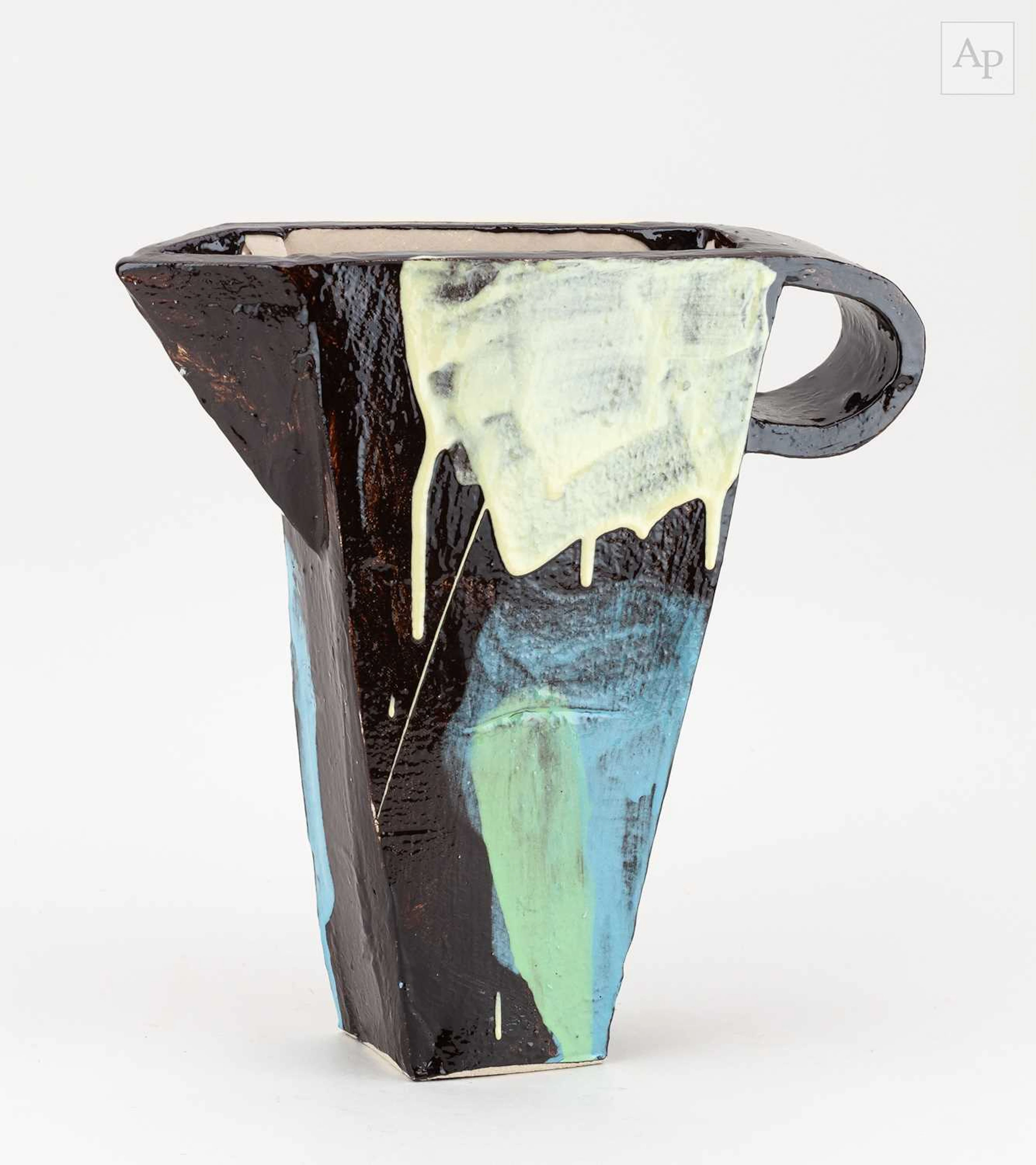 BRUCE McLEAN (born 1944); an earthenware jug form with...