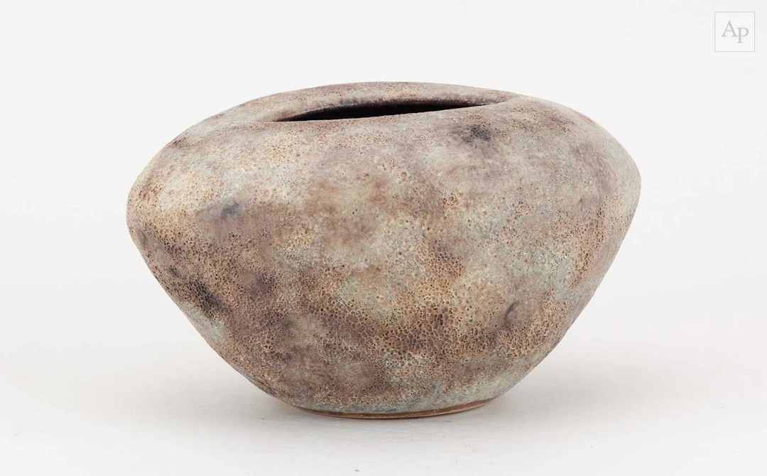 CHRIS CARTER (born 1945); a cloven stoneware vessel with...