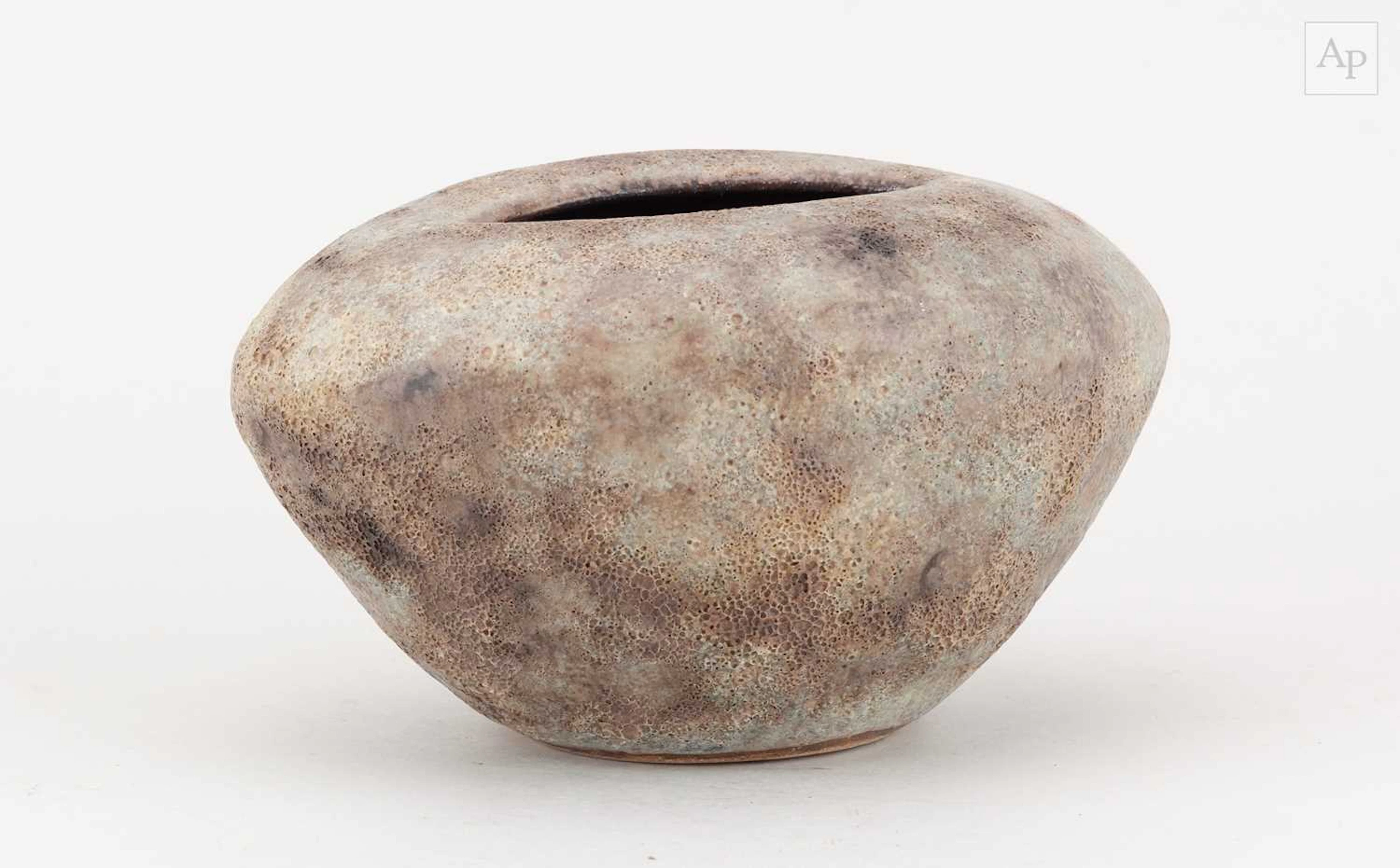 CHRIS CARTER (born 1945); a cloven stoneware vessel with...