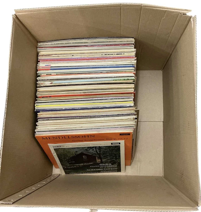 A collection of approximately ninety-one assorted classical records