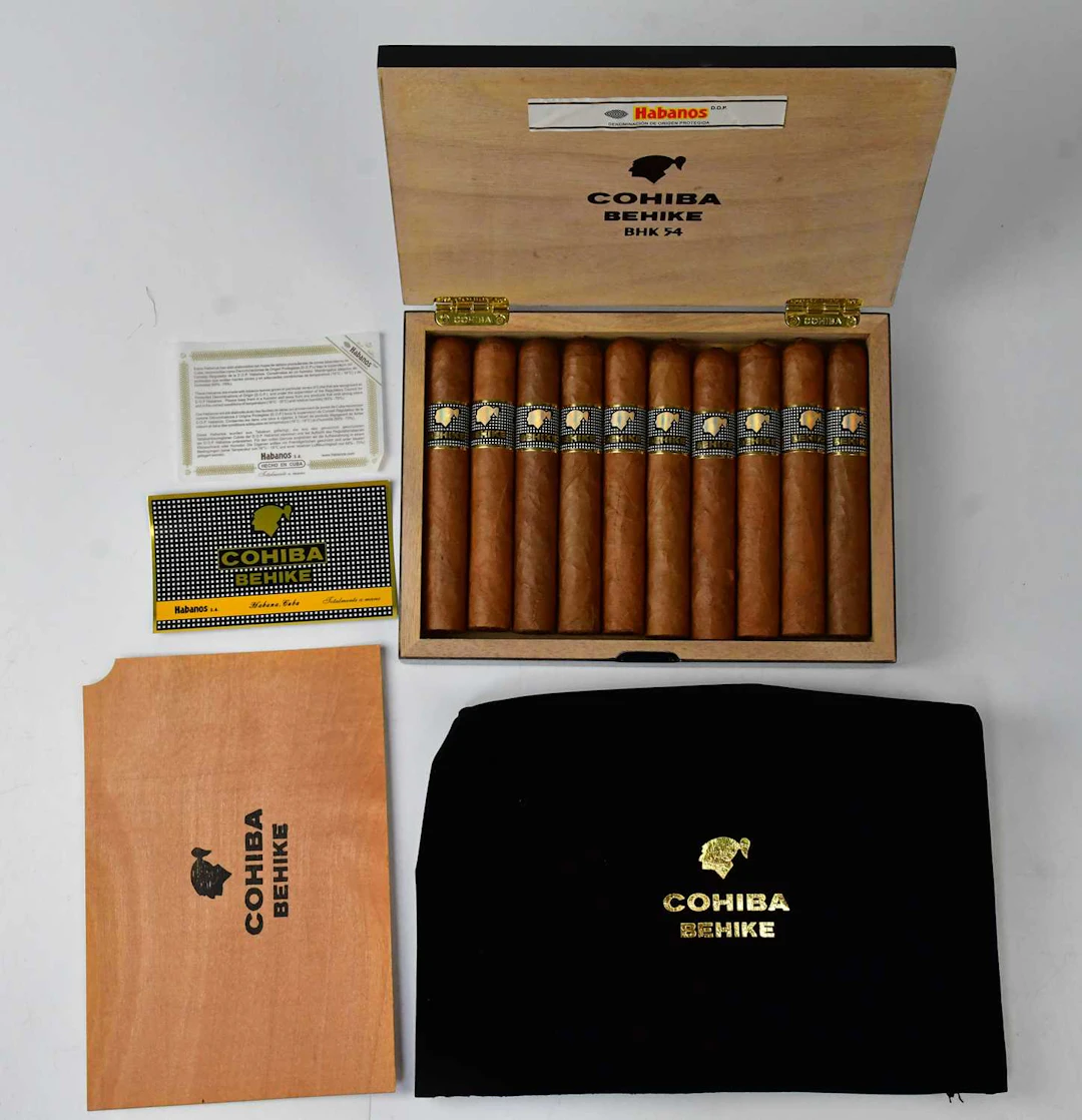 HABANOS; a box of ten Cohiba Behike 54 Cuban cigars