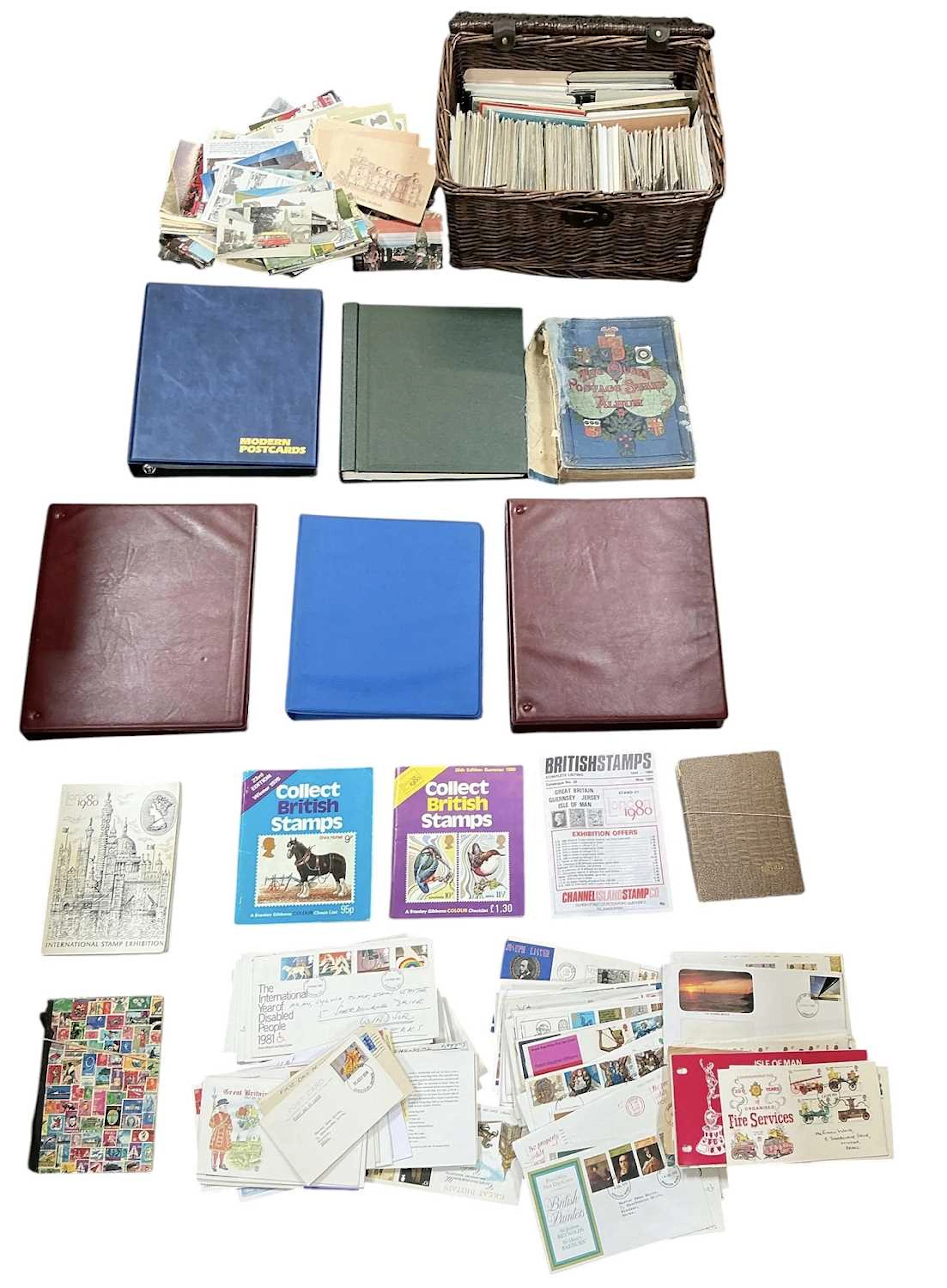 A quantity of assorted all world stamps and postcards