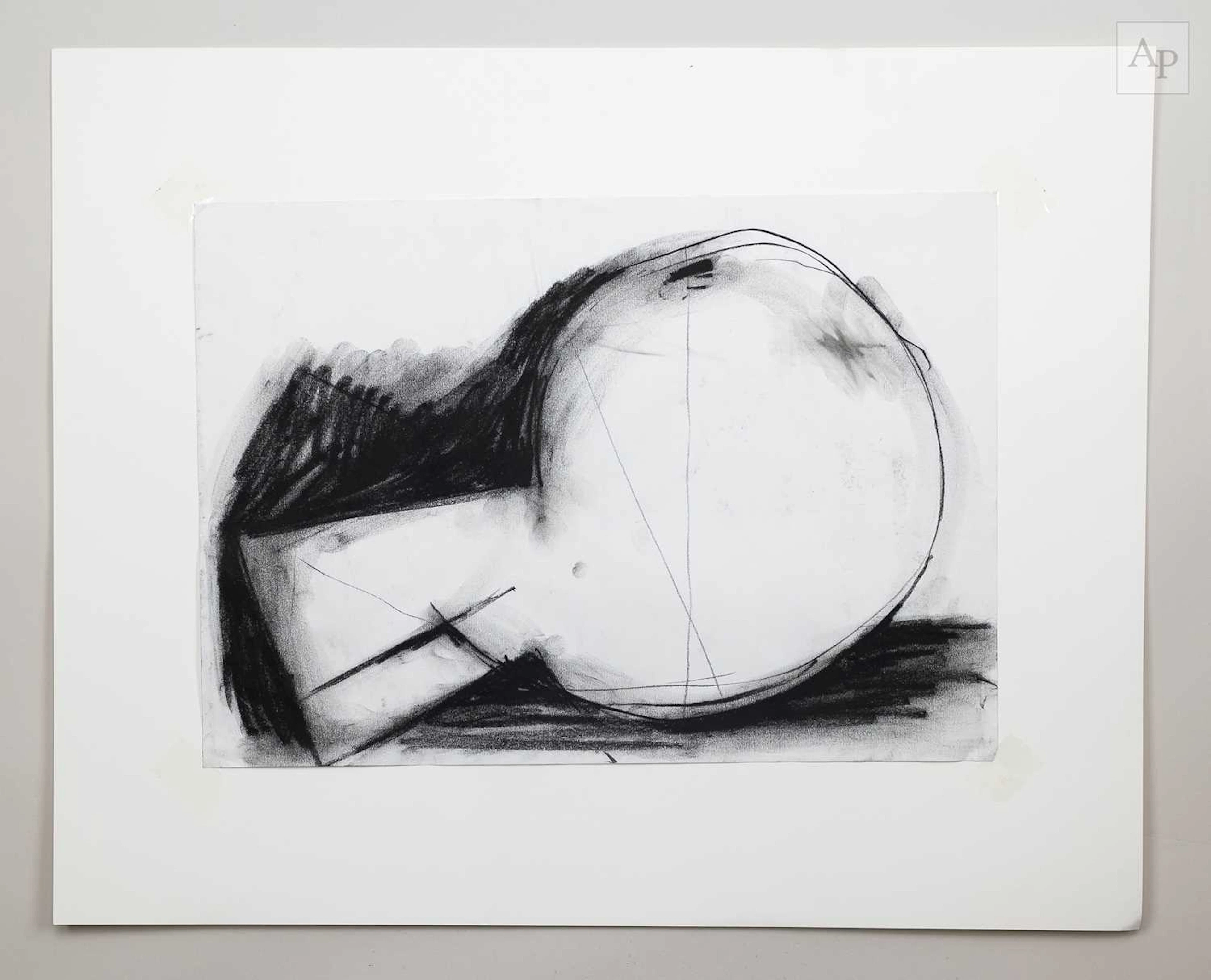 GORDON BALDWIN (1932-2025); a charcoal on paper study of a vessel