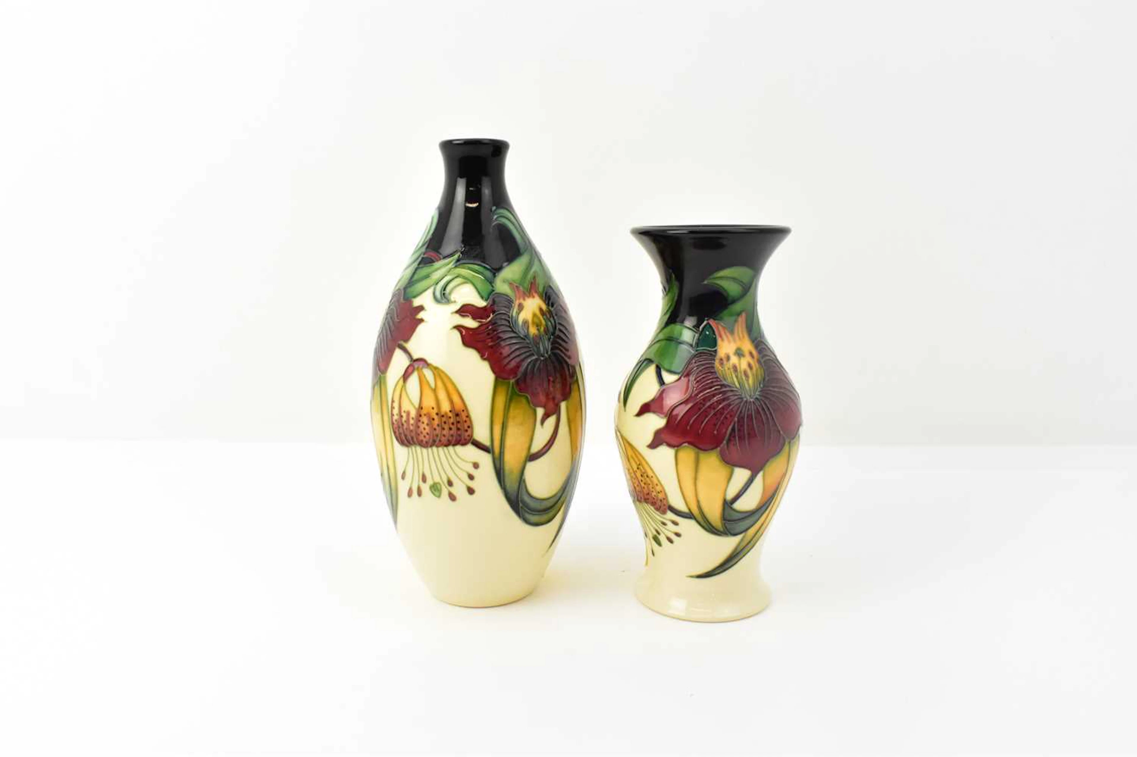 MOORCROFT; two vases