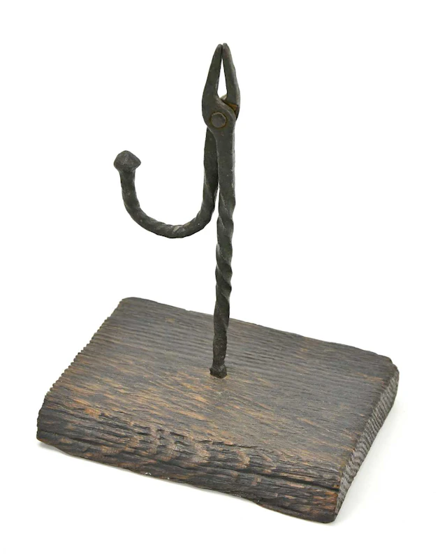 A Welsh wrought iron rushlight