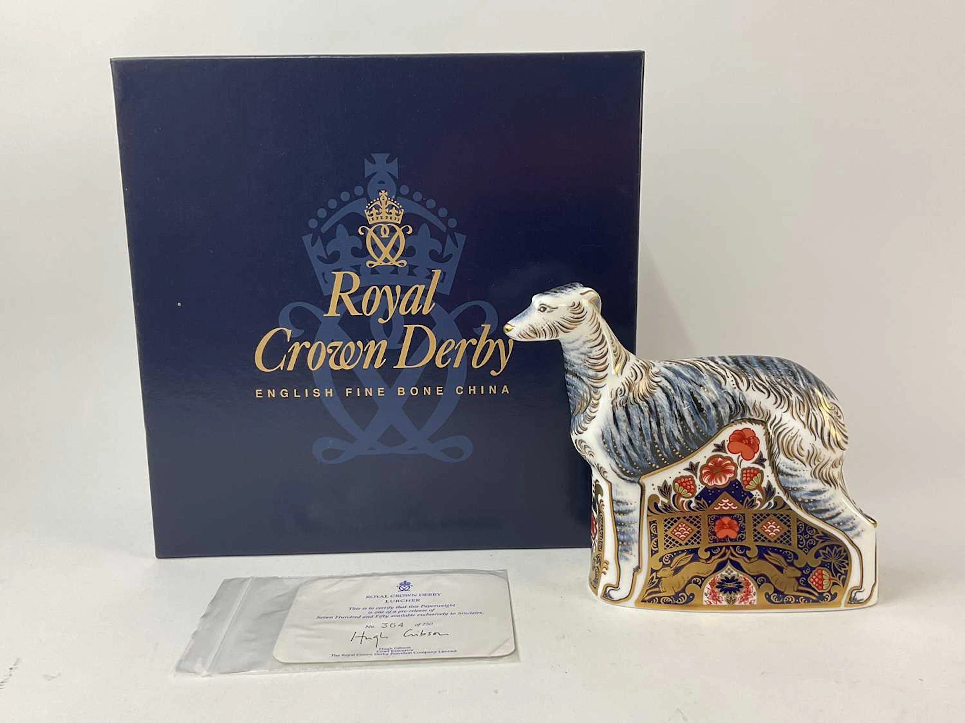 ROYAL CROWN DERBY; 'Lurcher' figure
