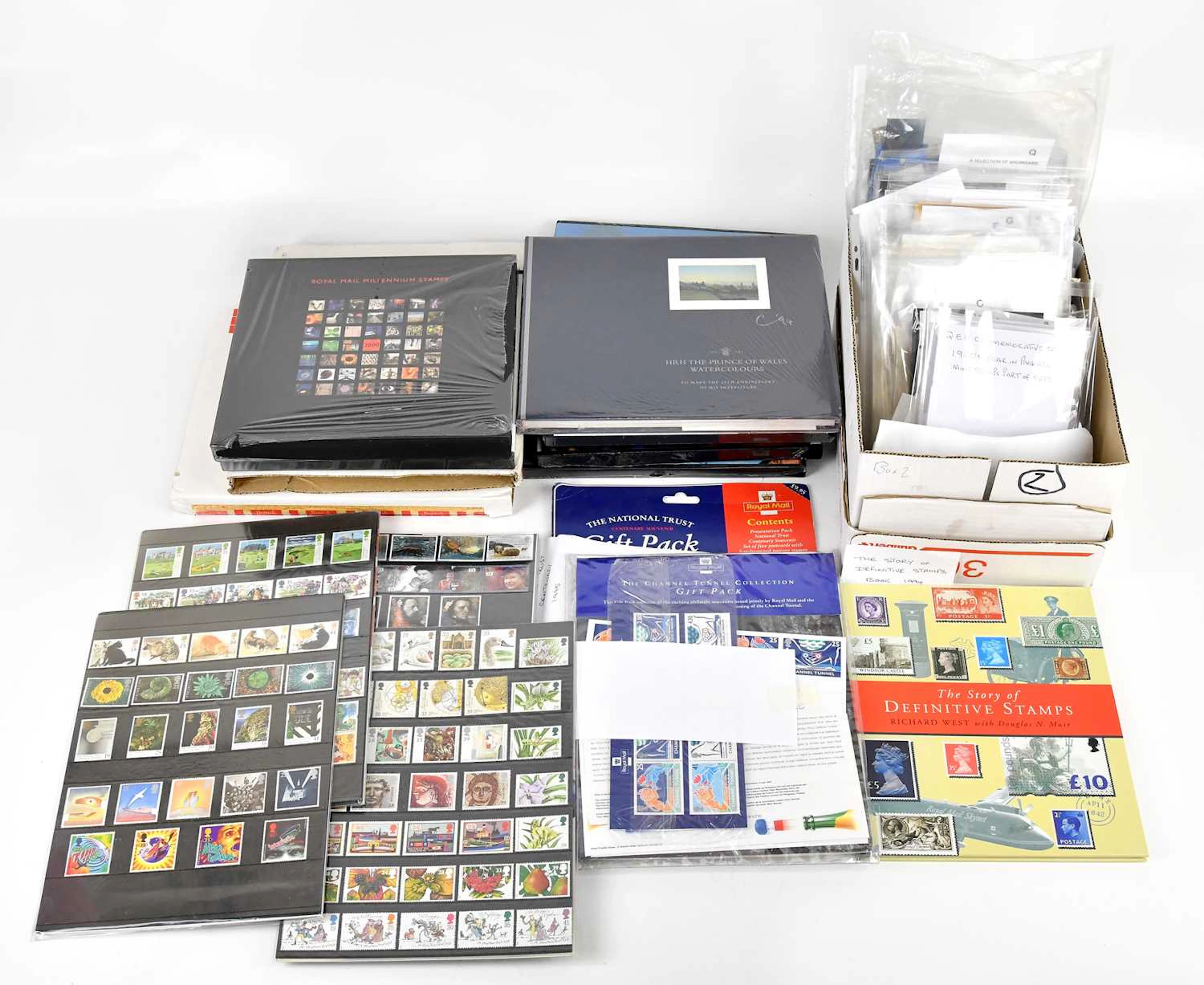 GREAT BRITAIN; two boxes including eight Royal Mail year books between 1992-2002