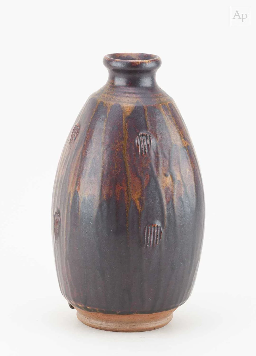 JOHN JELFS (born 1946); a stoneware bottle covered in...
