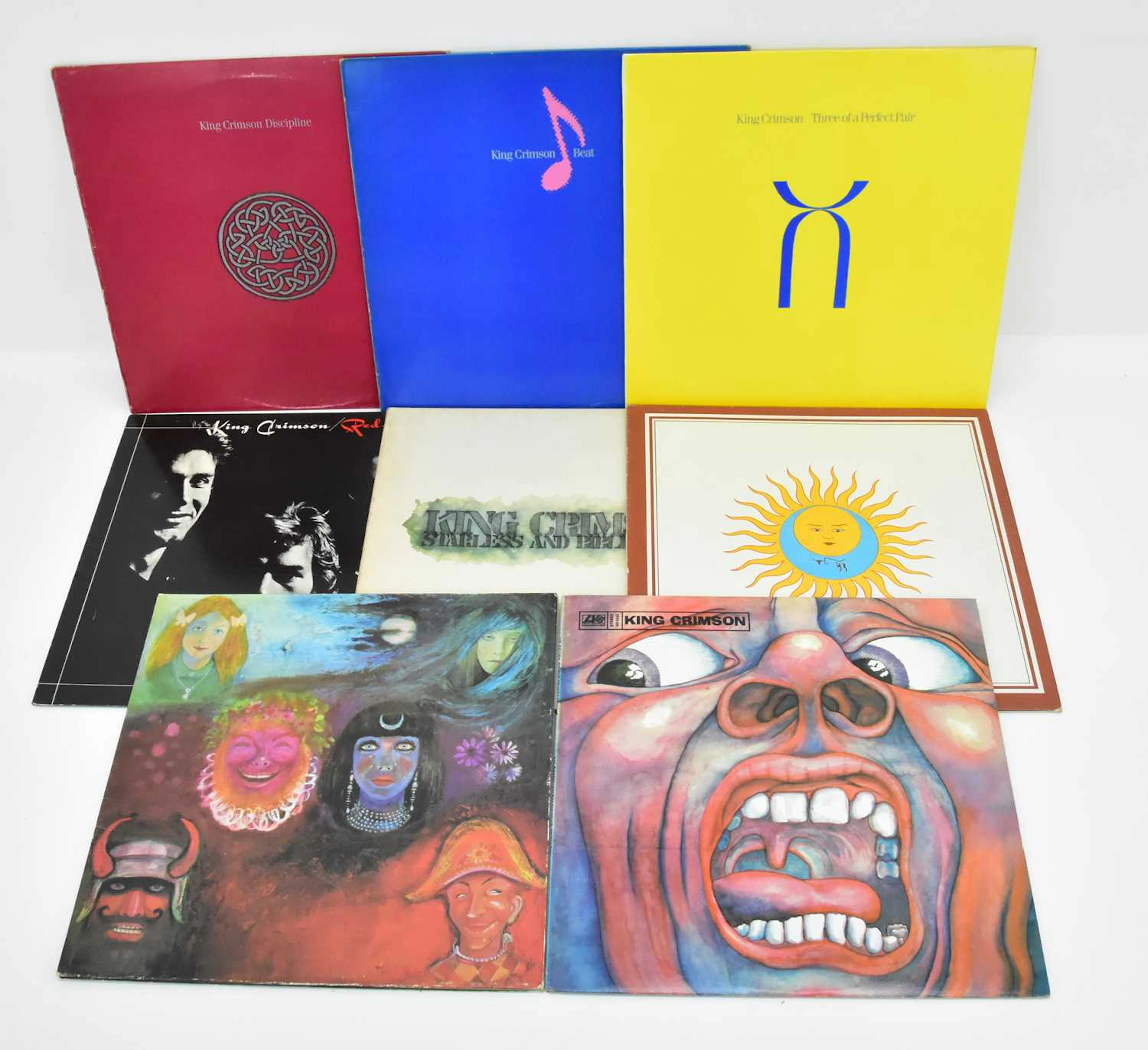 ROCK; eight albums by King Crimson comprising 'In the...