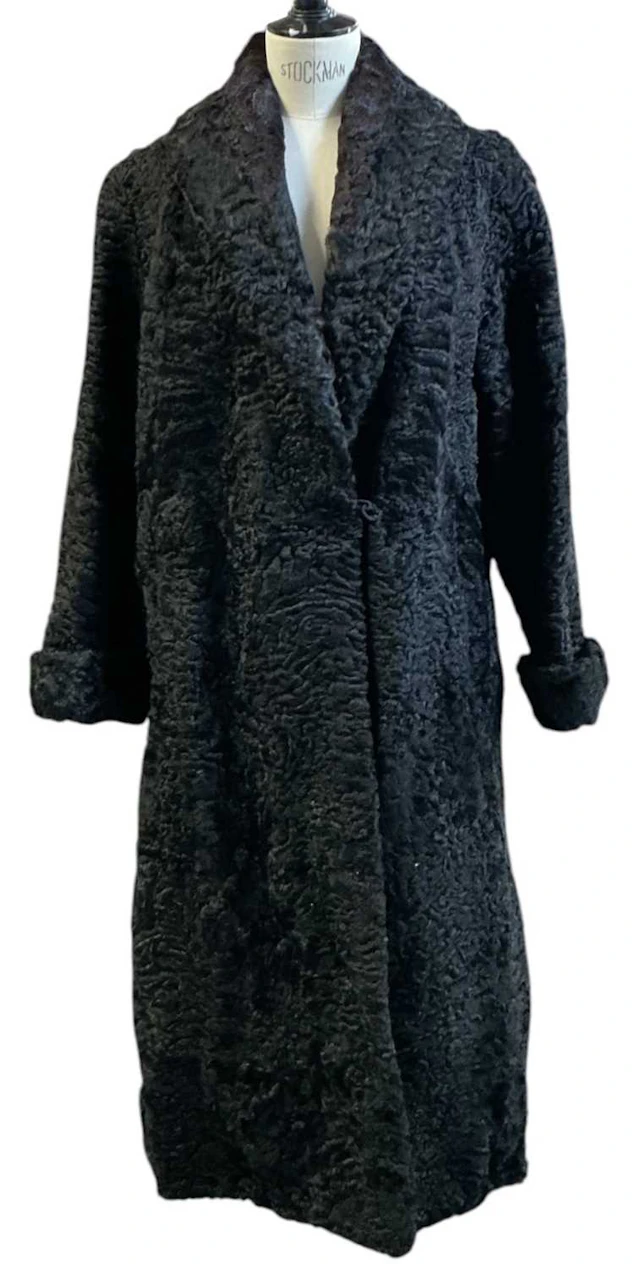 A vintage black Persian lamb jacket