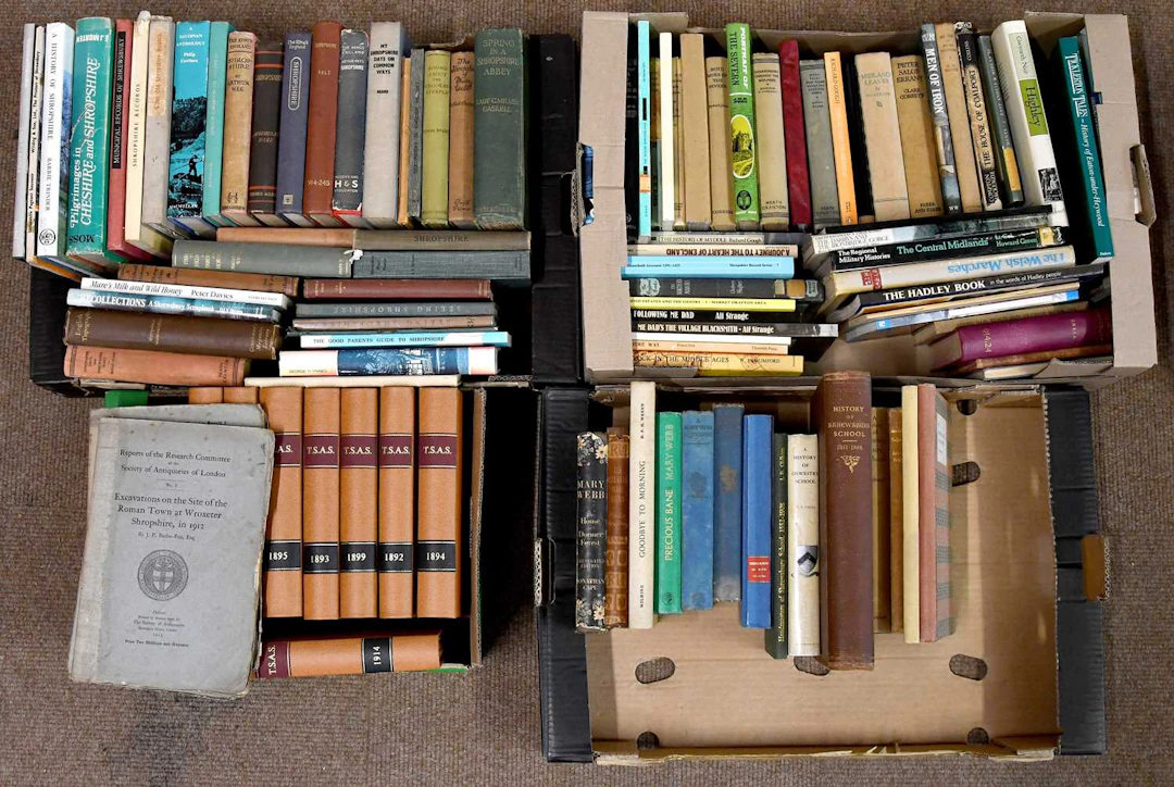 A collection of books on Shropshire