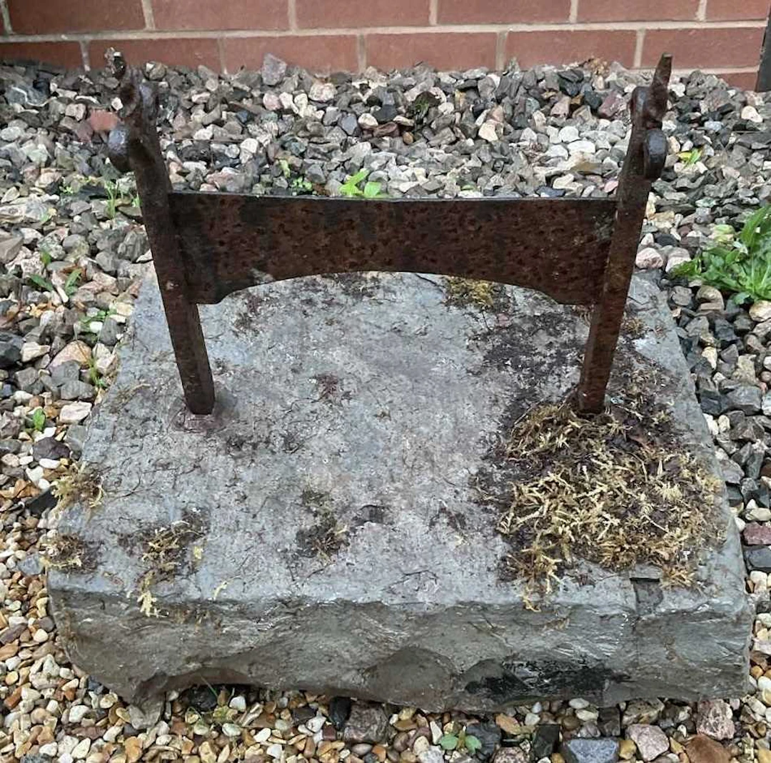 An iron boot scraper
